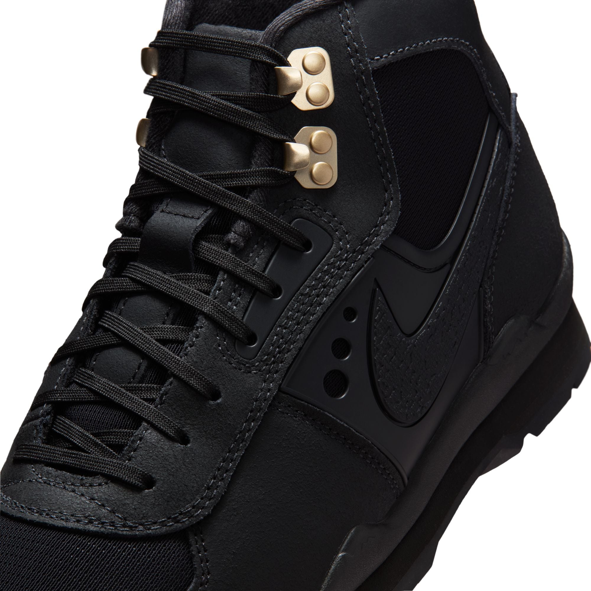 black sneaker boots on a white background