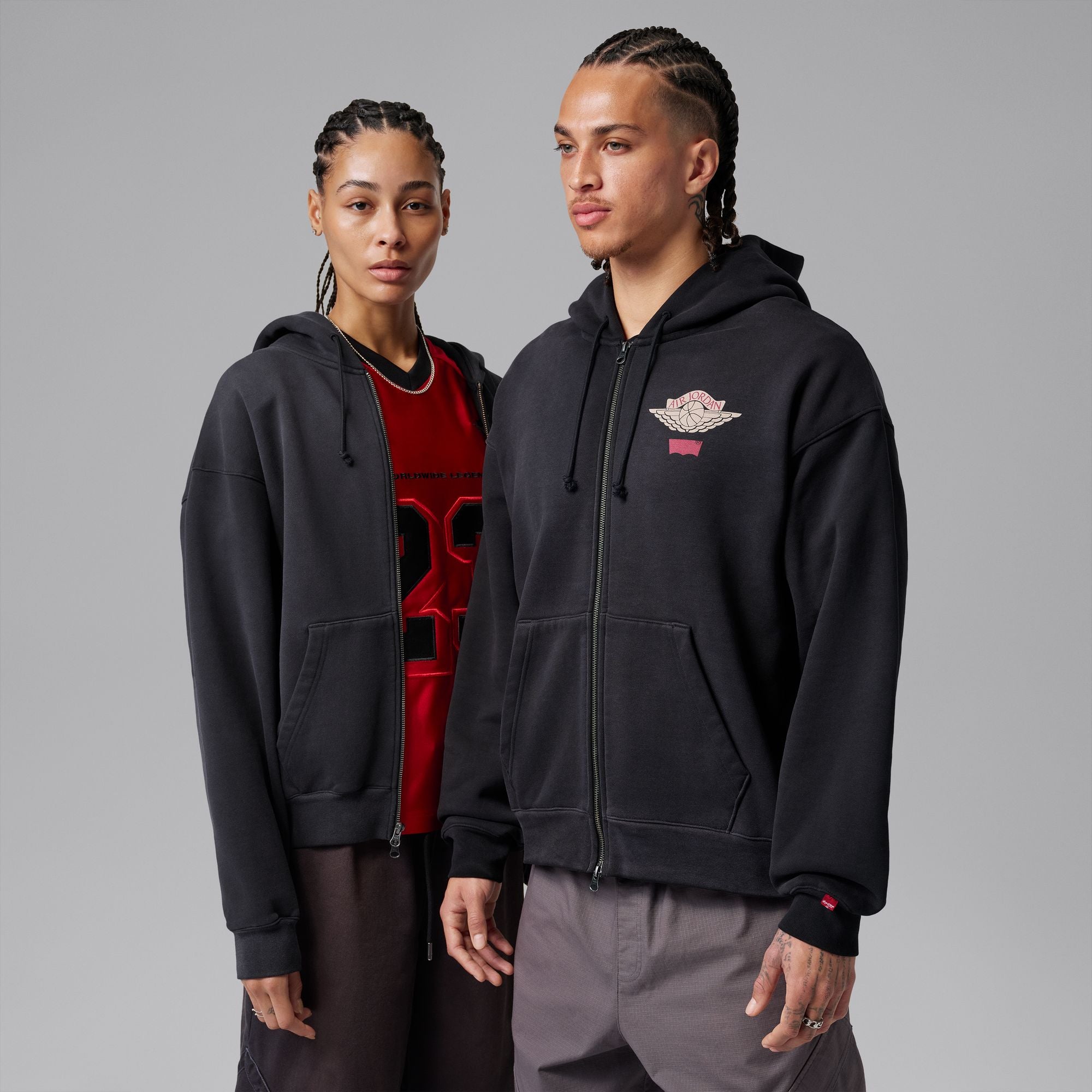 Air Jordan x Levi's Mens Full-Zip Hoodie