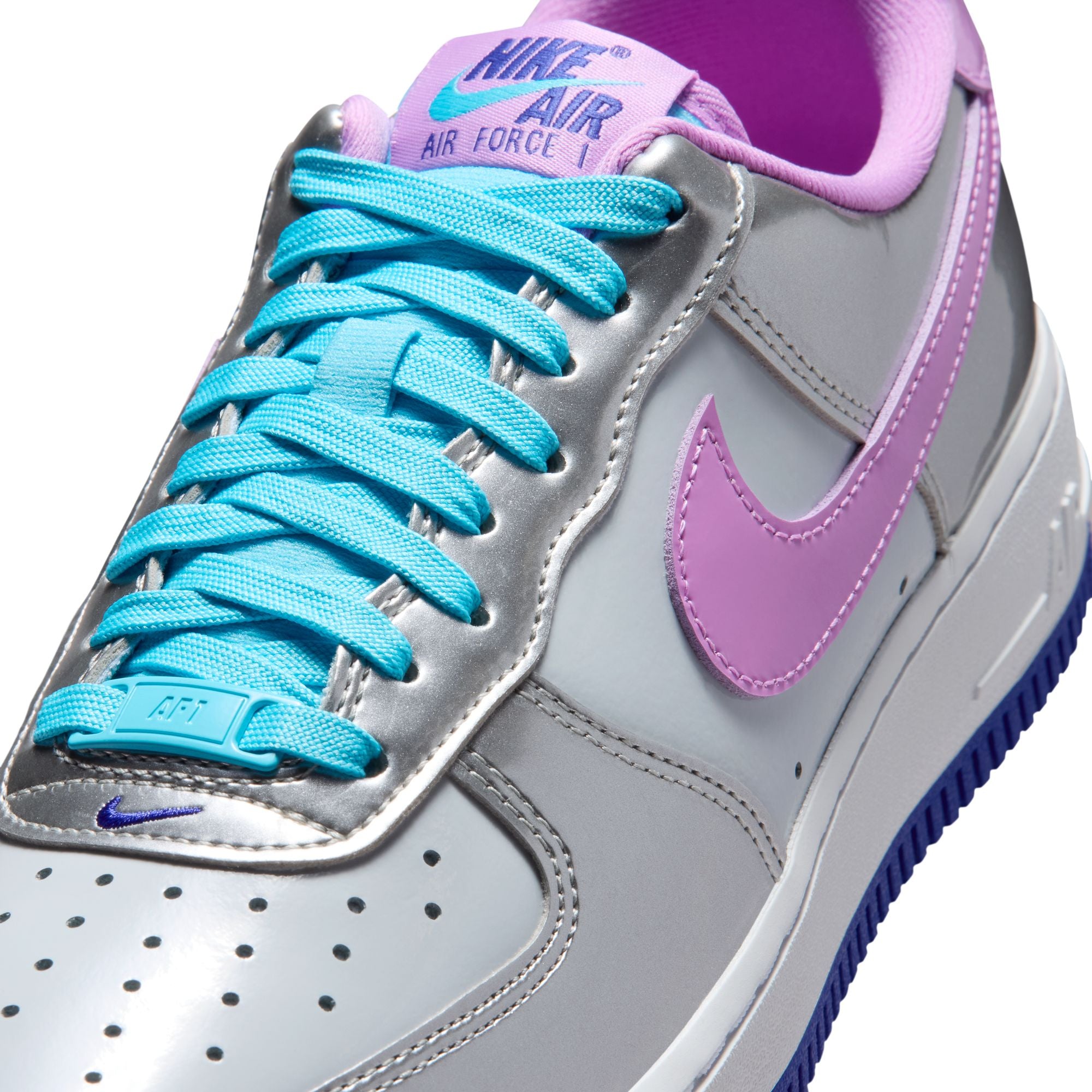 Chrome/fuchsia Glow-pure Platinum Sneakers on a white background