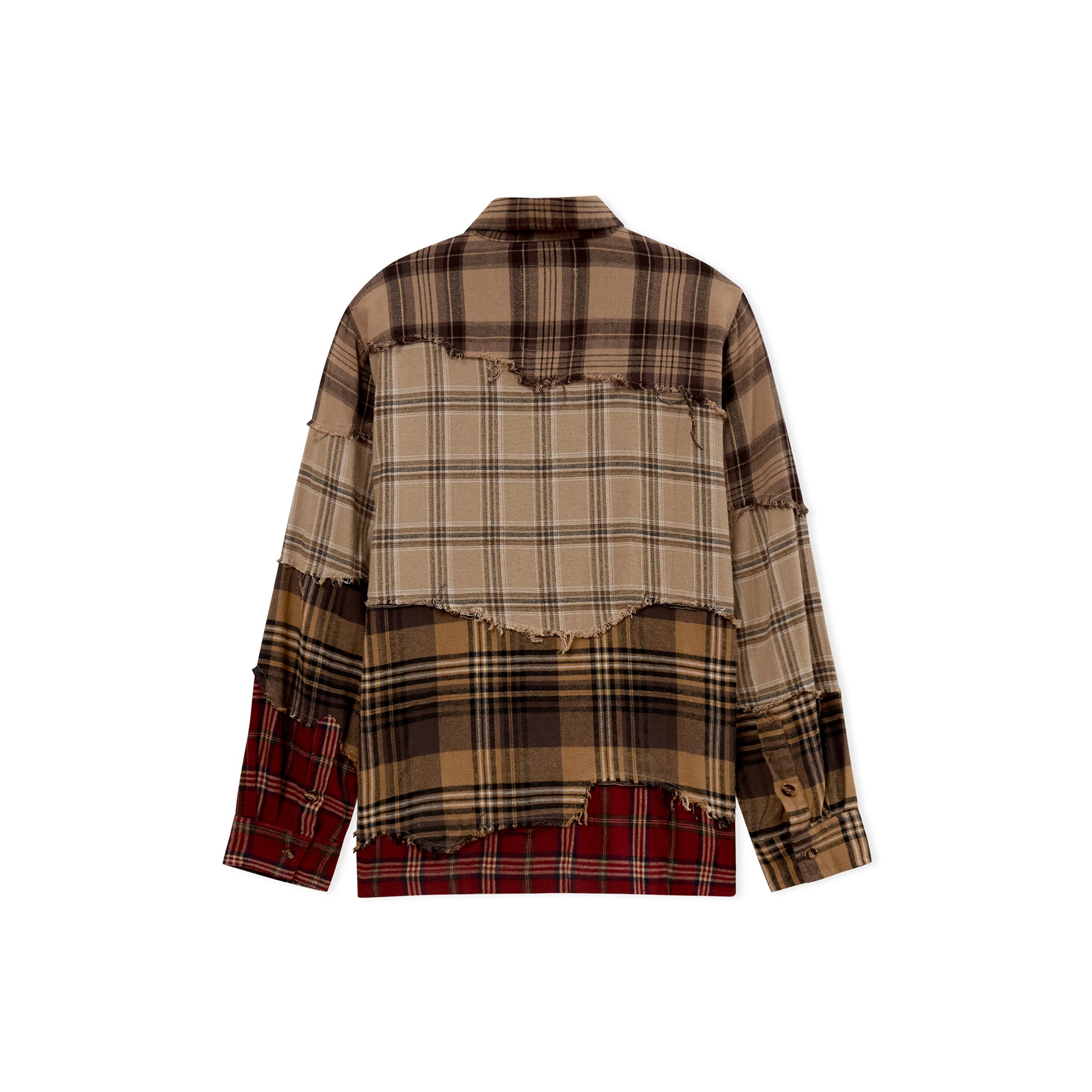 KidSuper Mens Face Patchworked Flannel