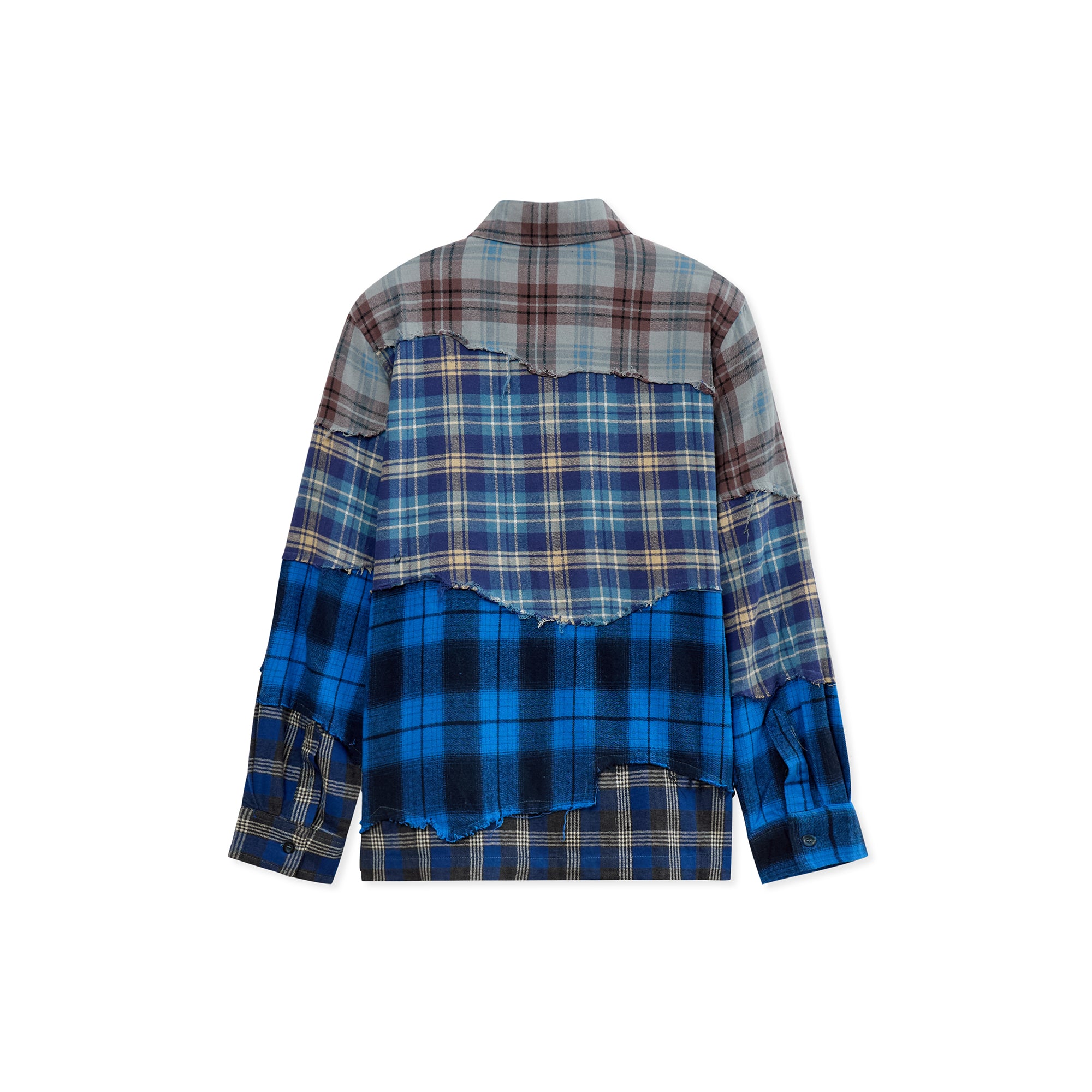 KidSuper Mens Face Patchworked Flannel