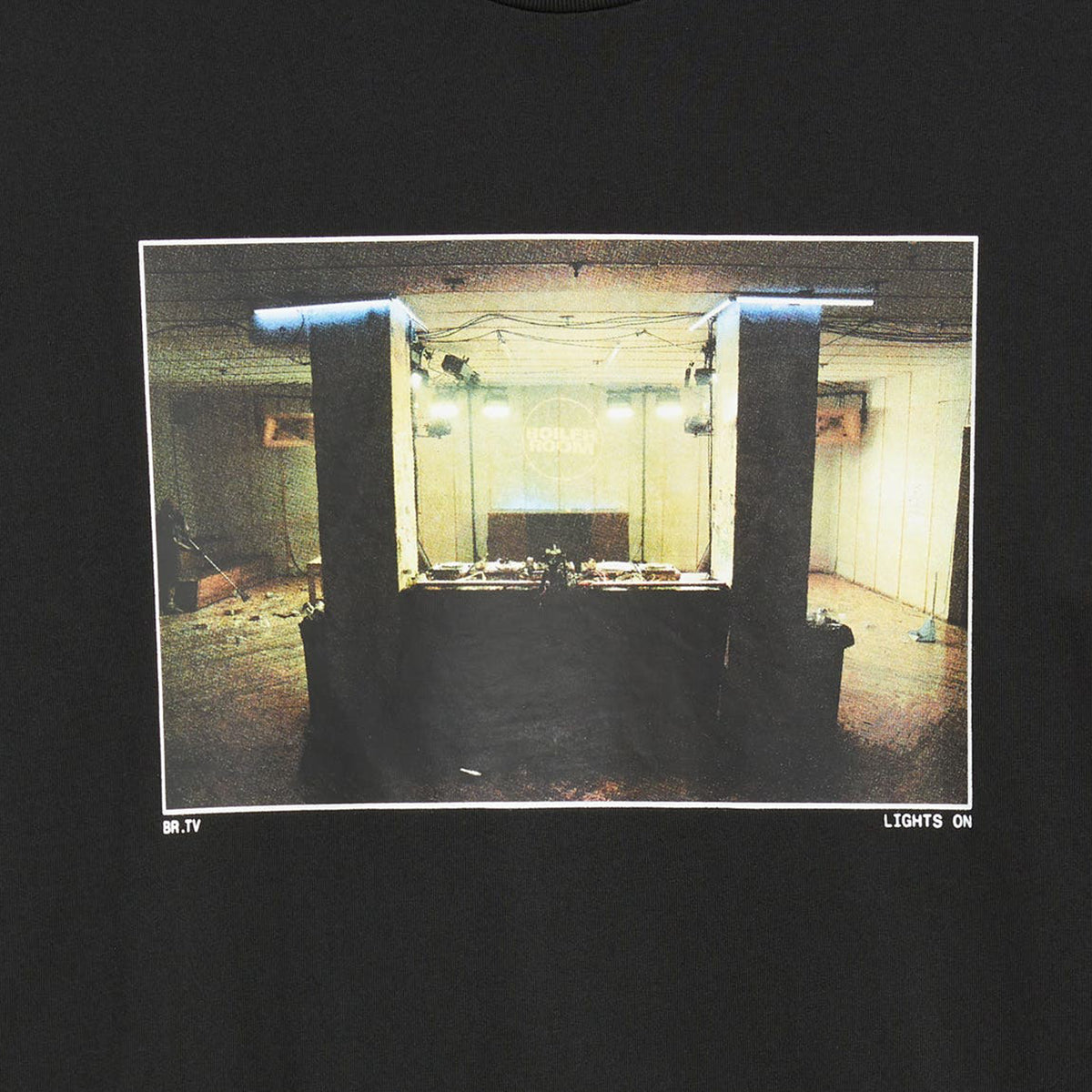 Boiler Room Mens Lights On Photo Tee