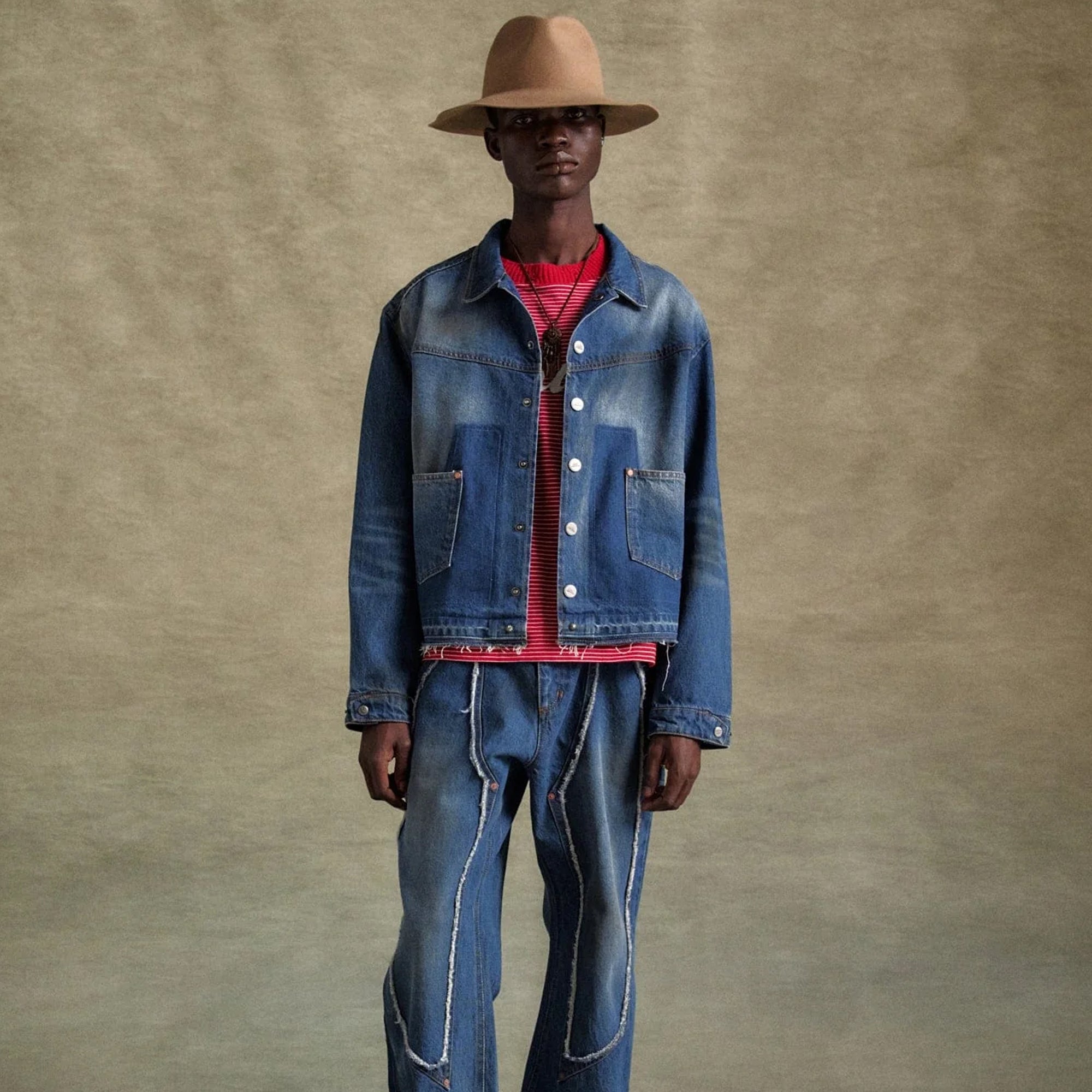 Andersson Bell Mens Rodeo Motorcycle Denim Jacket