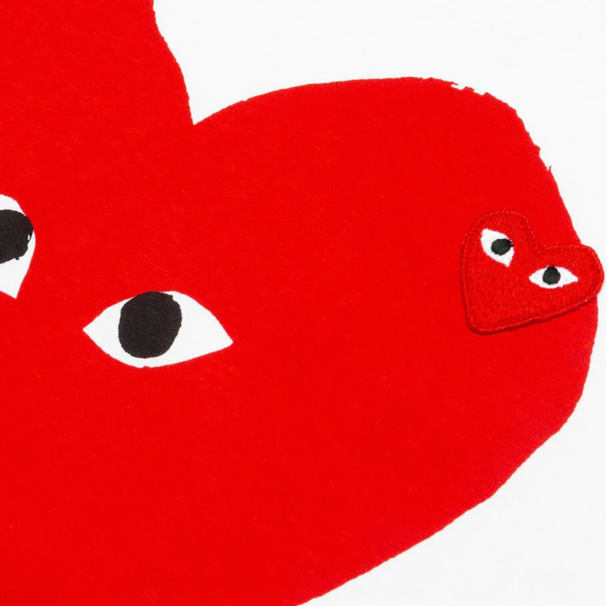 Comme des Garcons Play Mens Red Emblem Tee