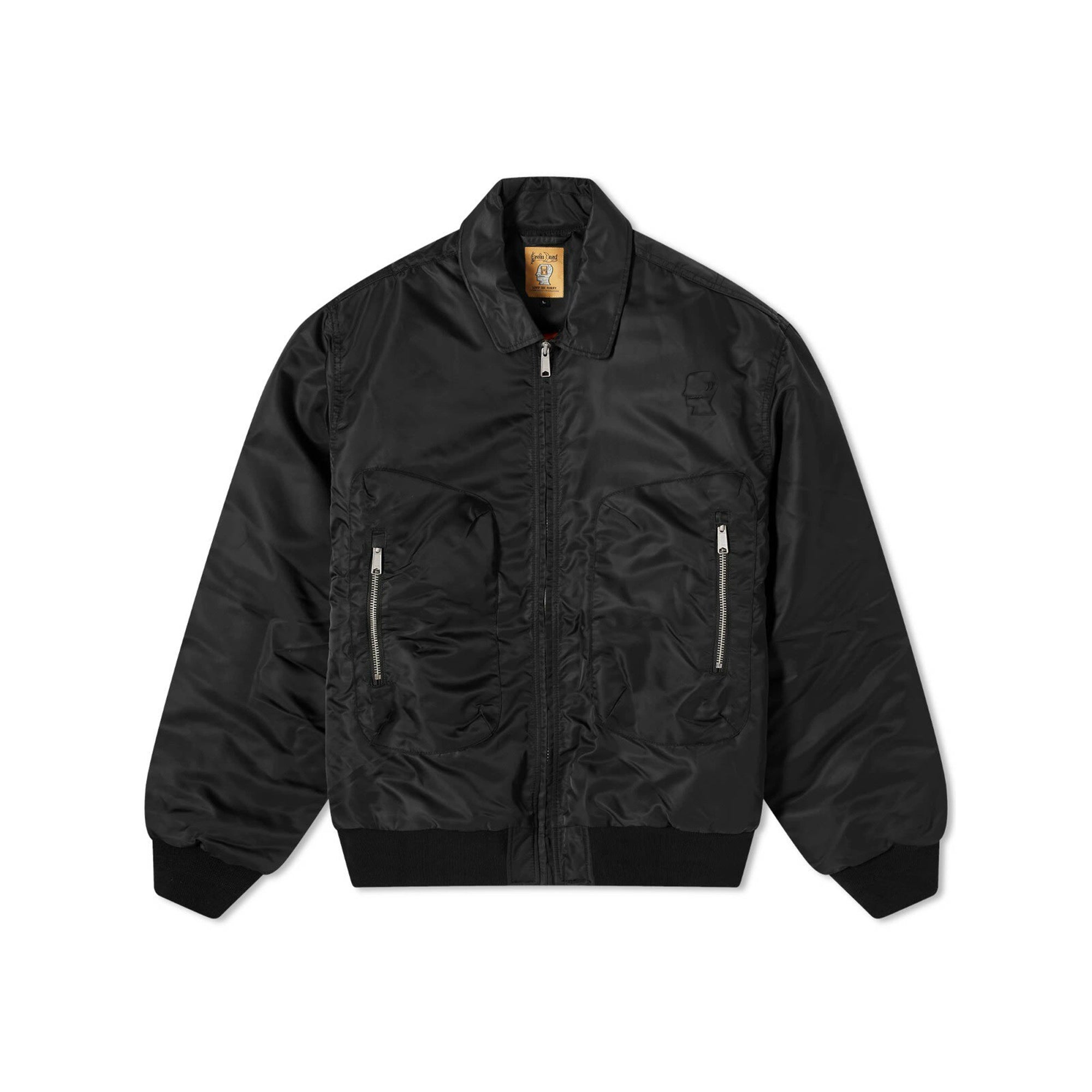 Brain Dead Mens Embroidered 3D Flight Jacket