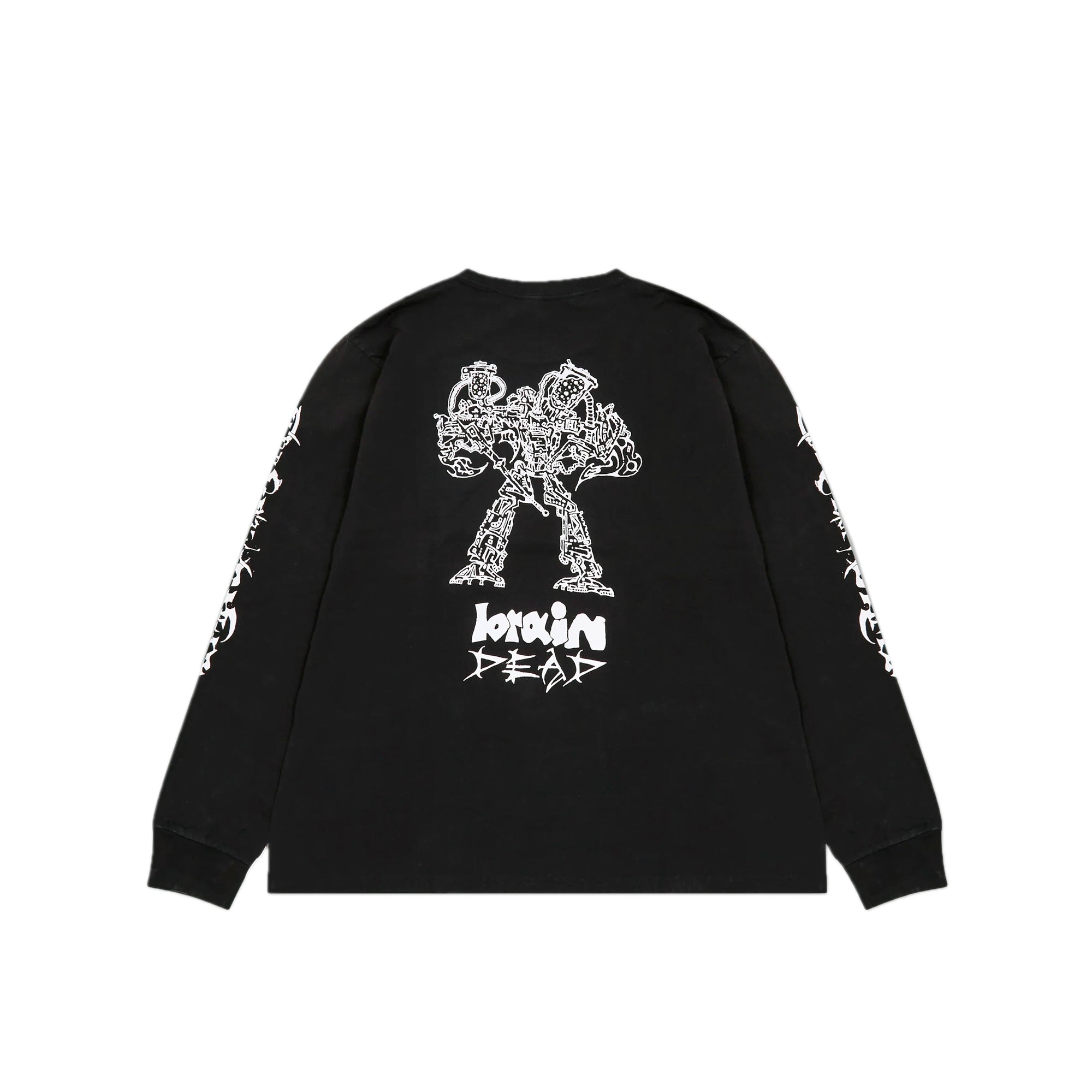 Brain Dead Mens Skull Mech Long Sleeve Tee
