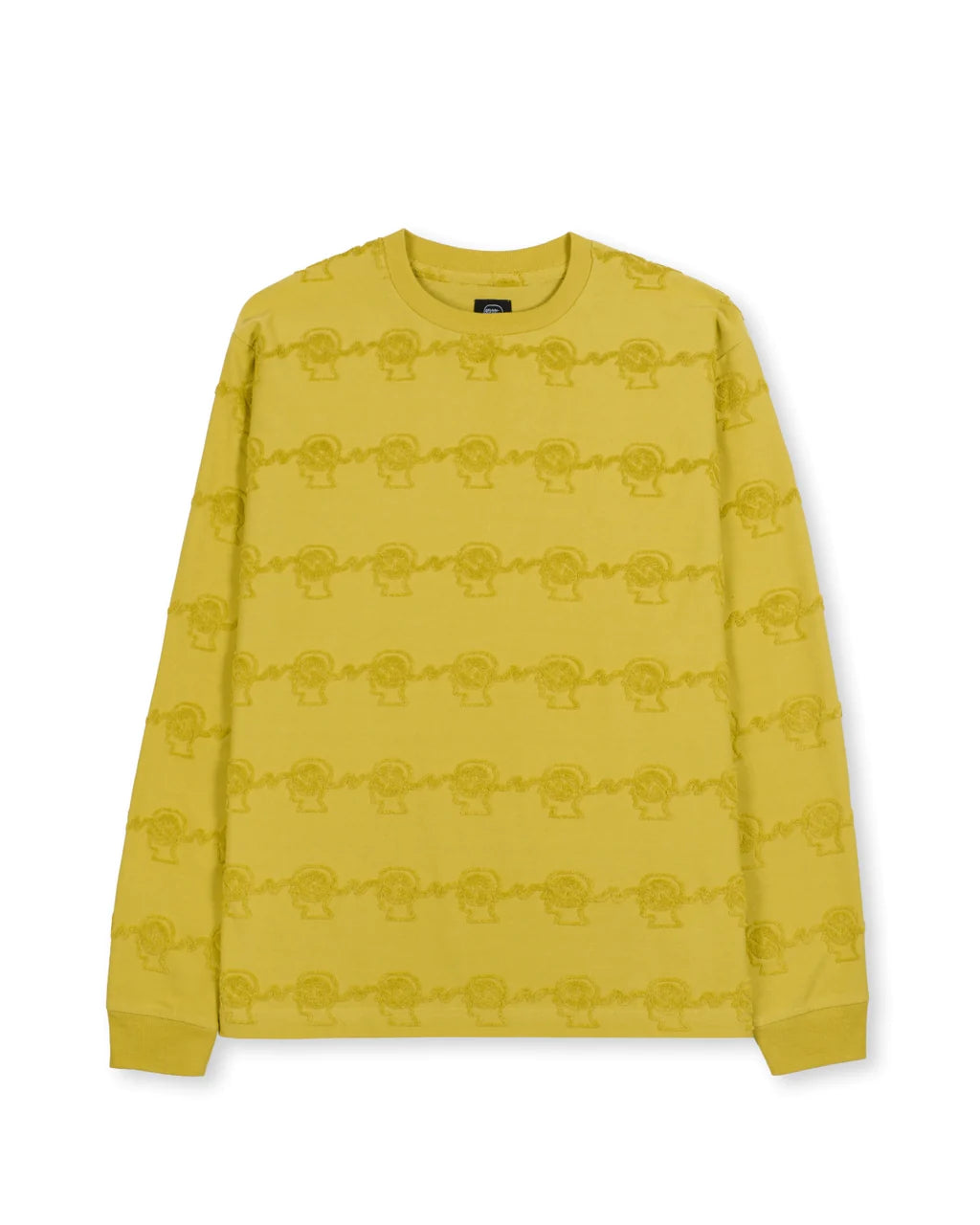 Braindead Running Head Textured Stripe Long Sleeve 'Gold'