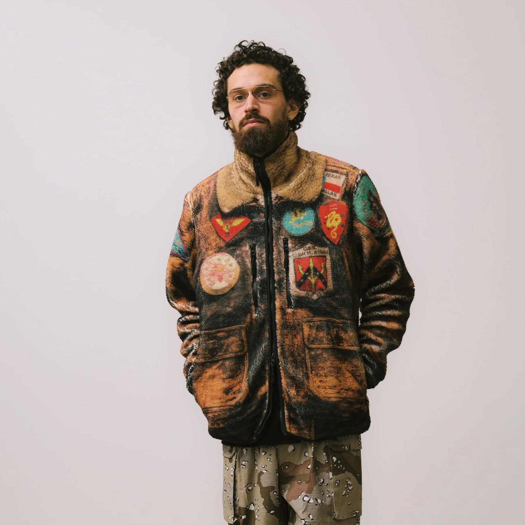 Brigade Mens Tromp-L'oeil Sherpa Flight Jacket