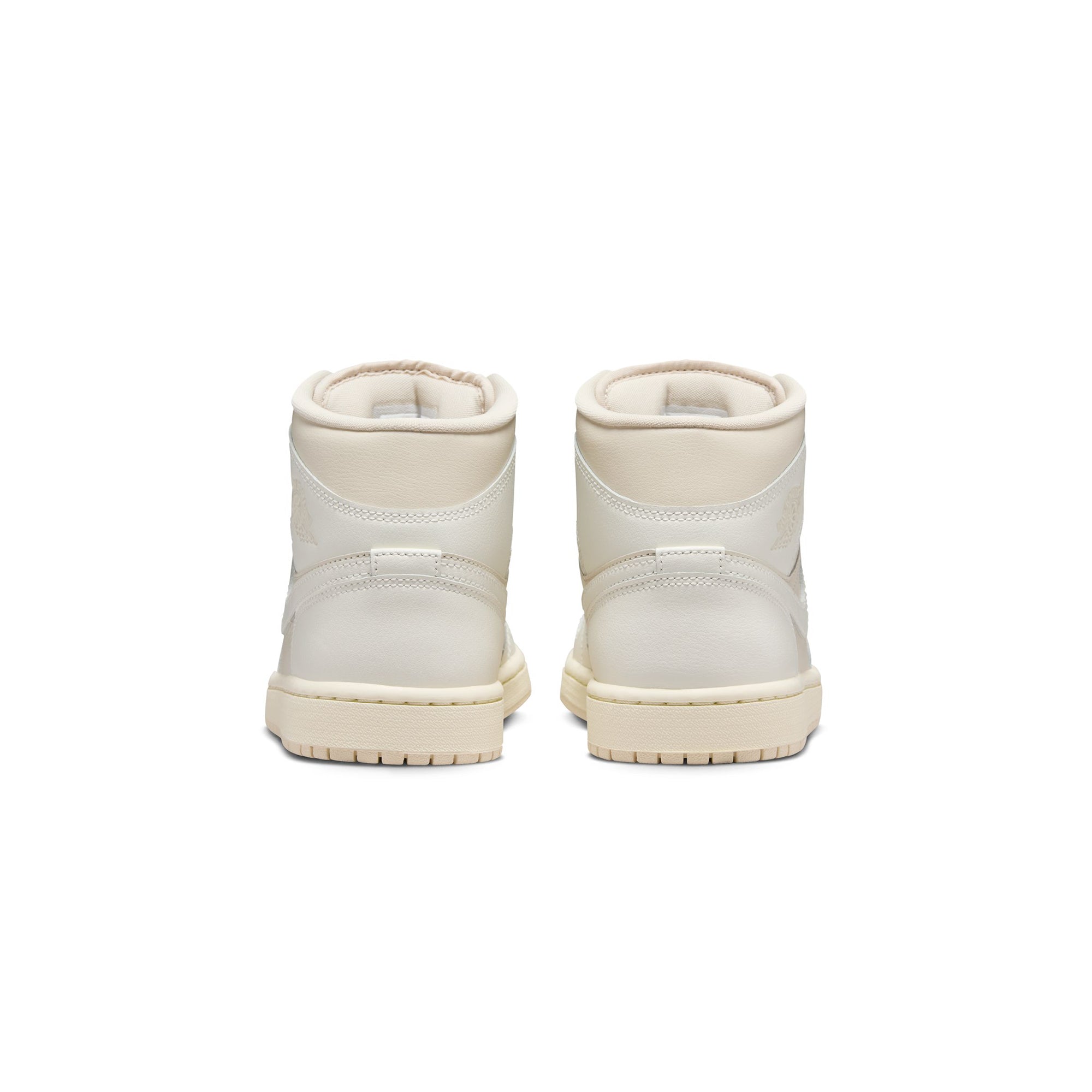 Air Jordan 1 Womens Mid "White/Light Tan" Shoes