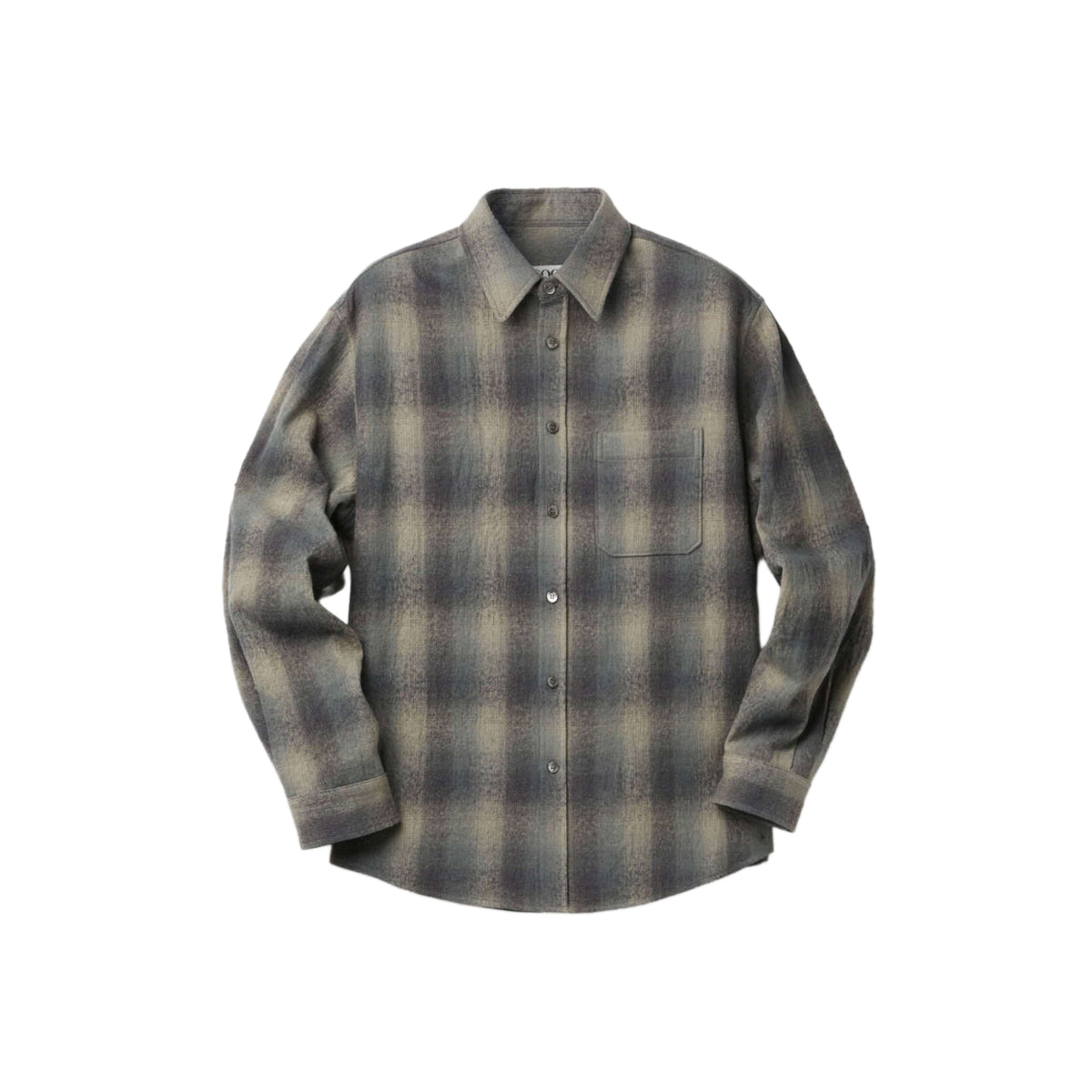 Coor Mens Ombre Flannel One Pocket Checkered Shirt V2