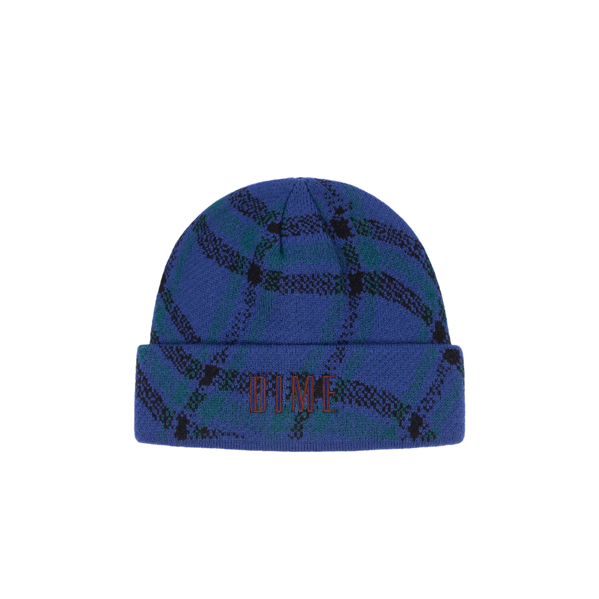 Dime Wavy Plaid Cuff Beanie
