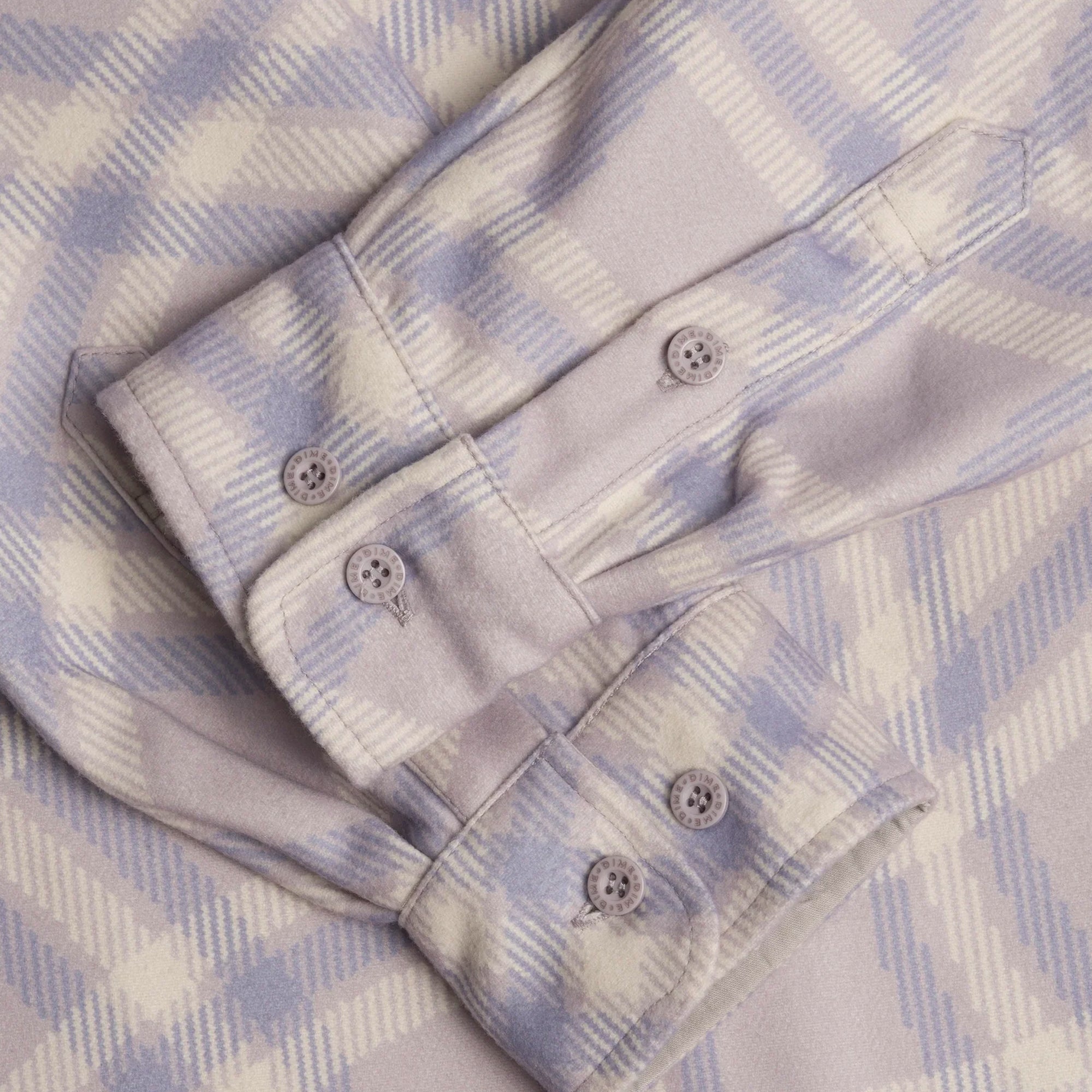 Dime Mens Plaid Fleece Shirt
