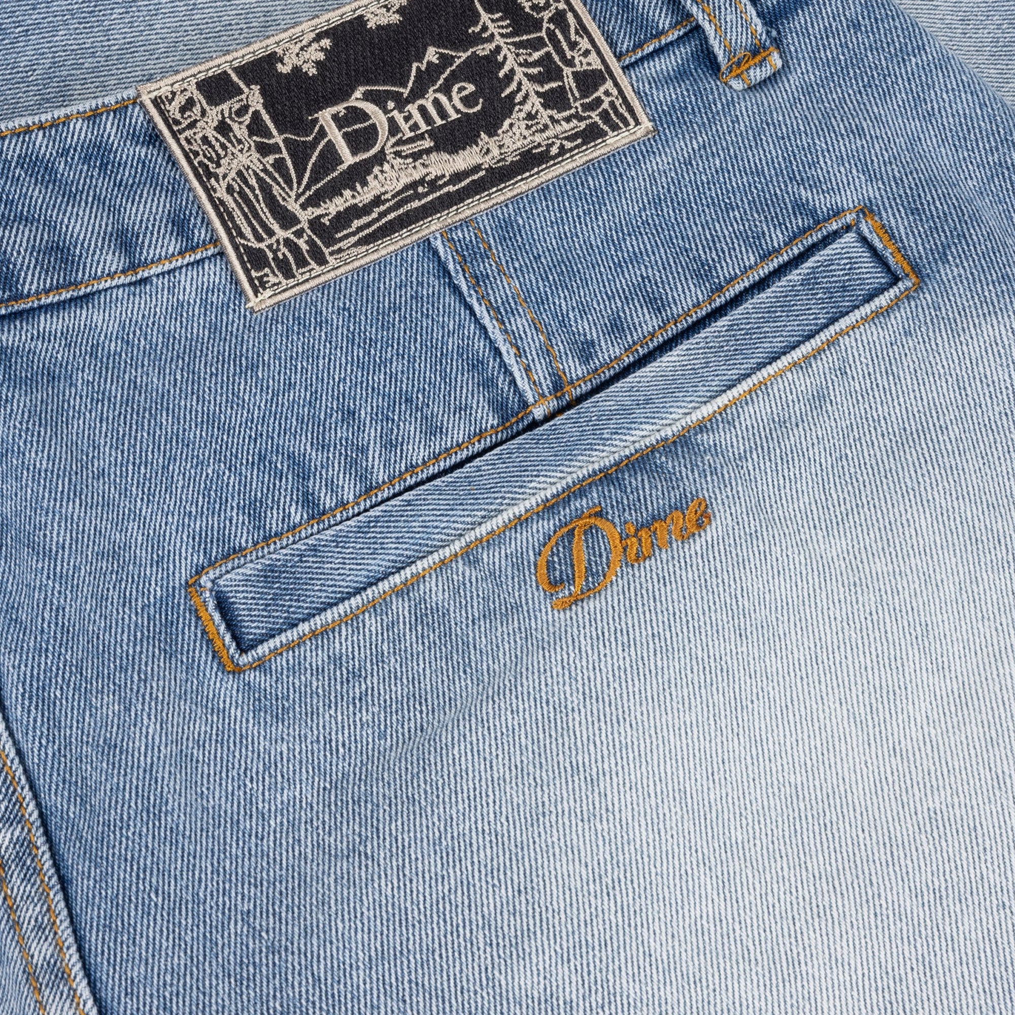 Dime Mens Pleated Denim Shorts
