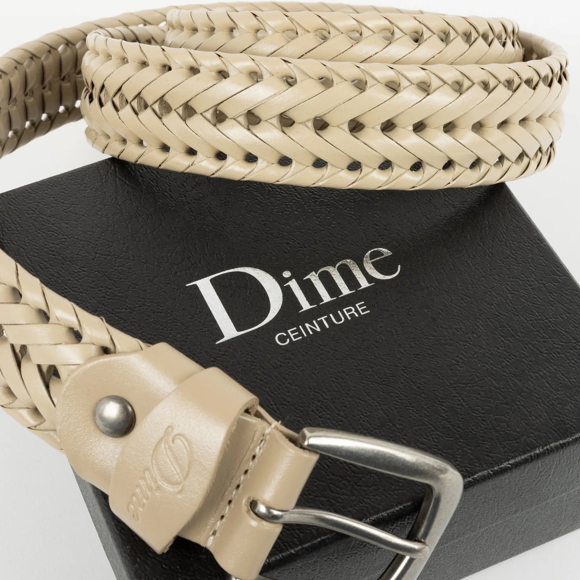 Dime Mens Braided Leather Belt