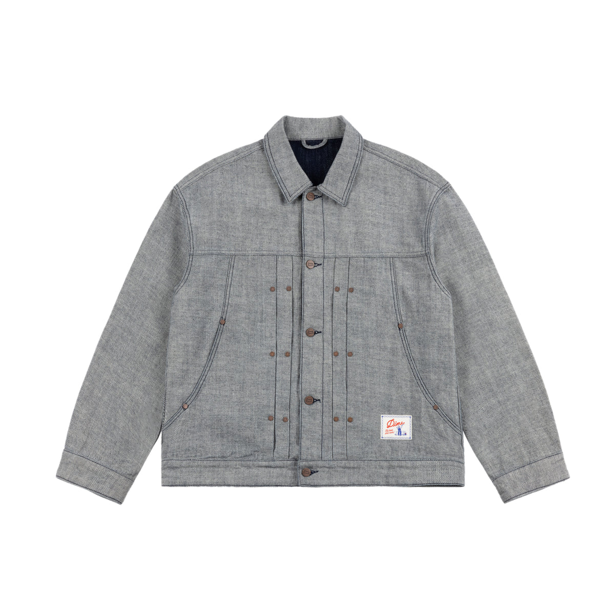 Dime Mens Pleated Denim Jacket