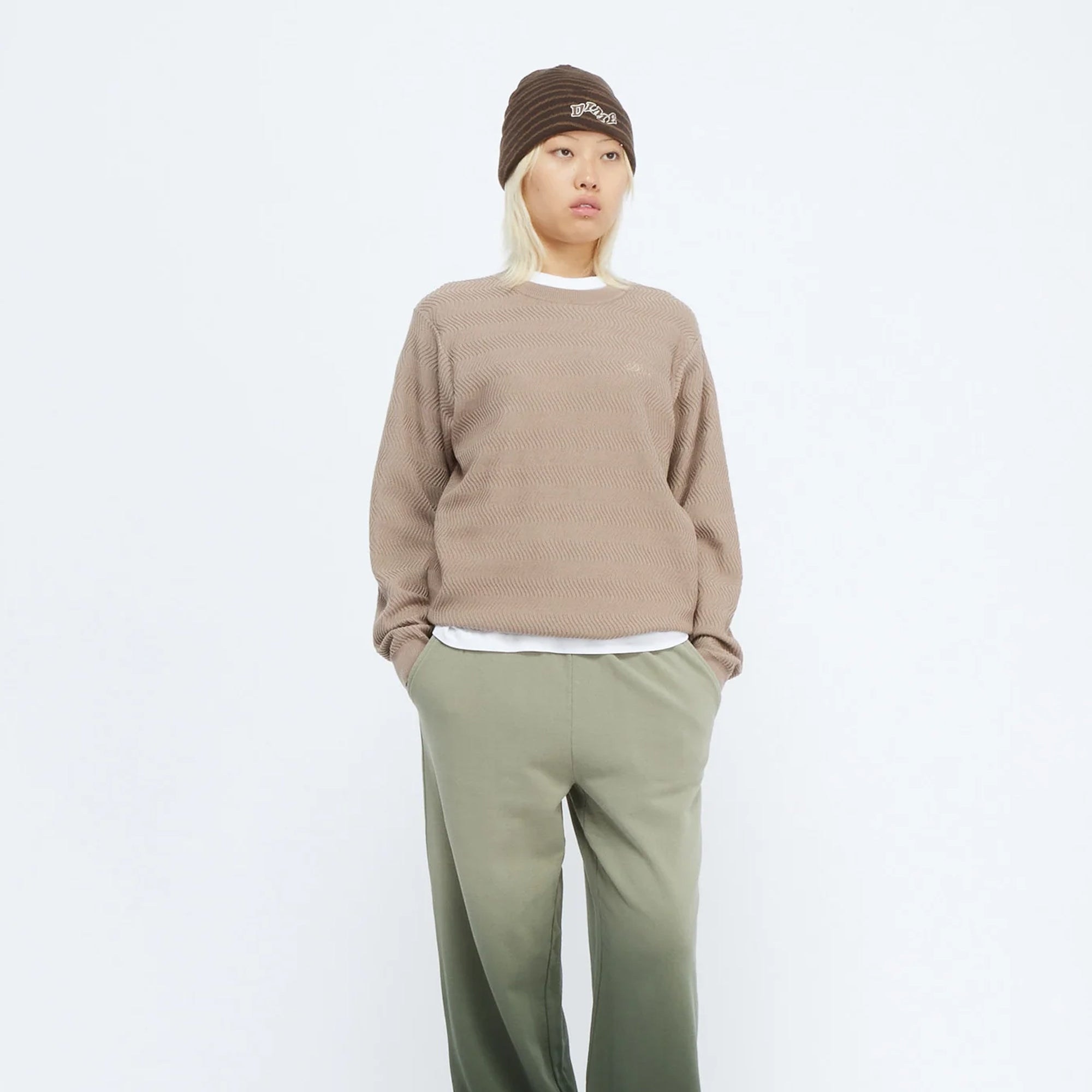 Dime Mens Wave Cable Knit Shirt
