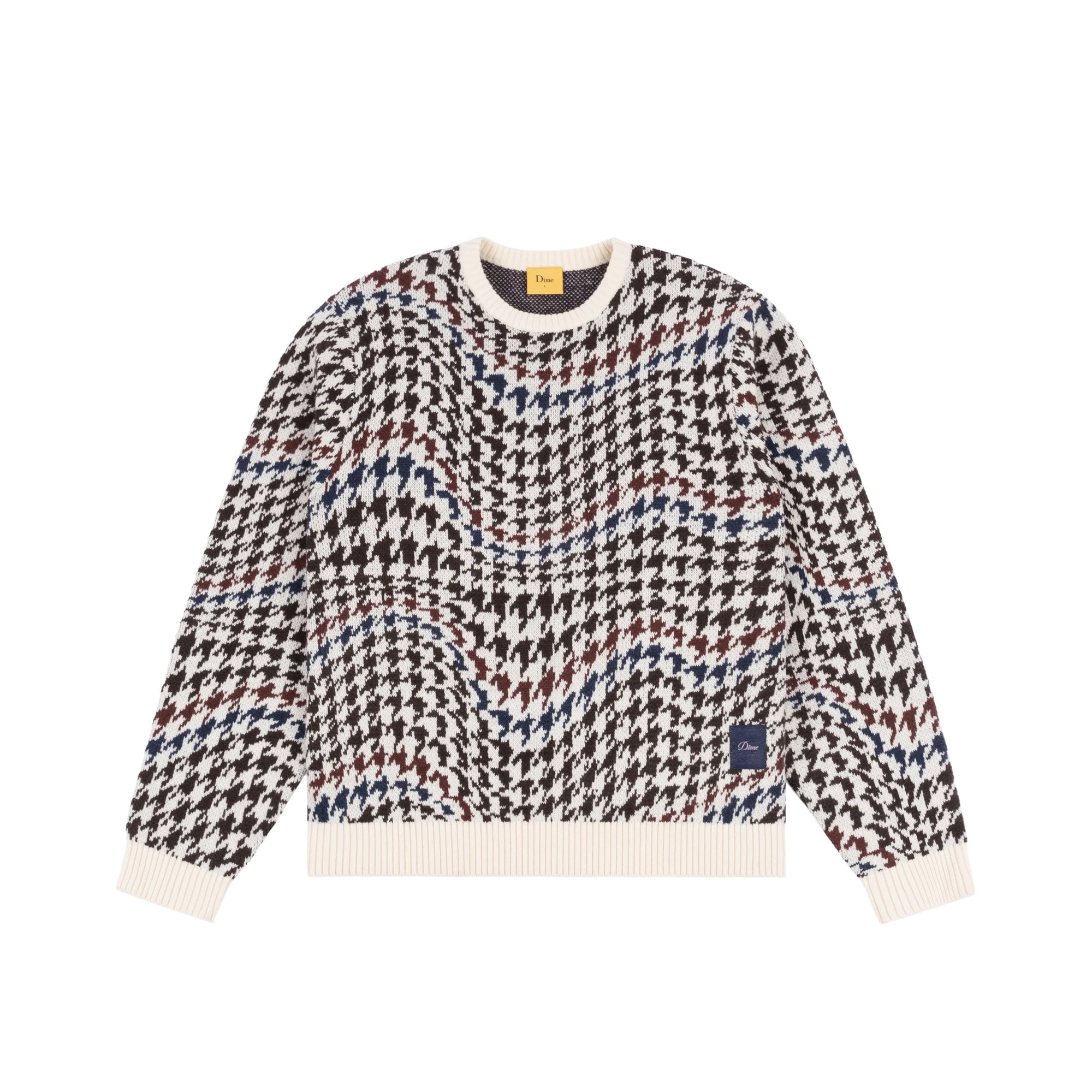 Dime Mens Houndstooth Knit Sweatshirt