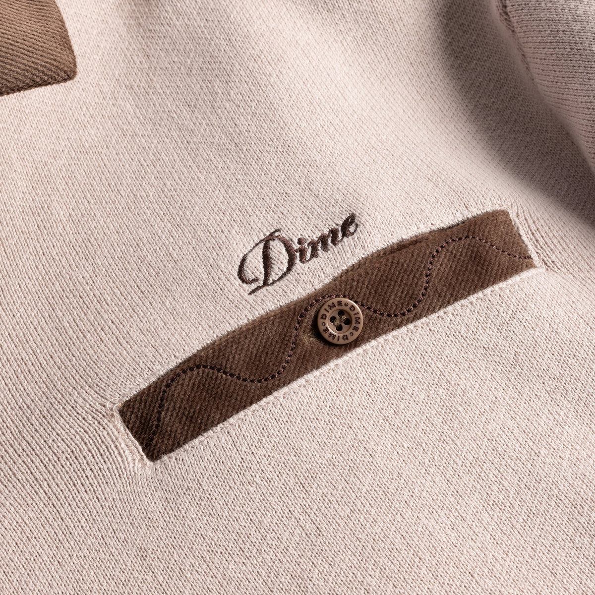 Dime Mens Casino Rugby Polo Sweatshirt