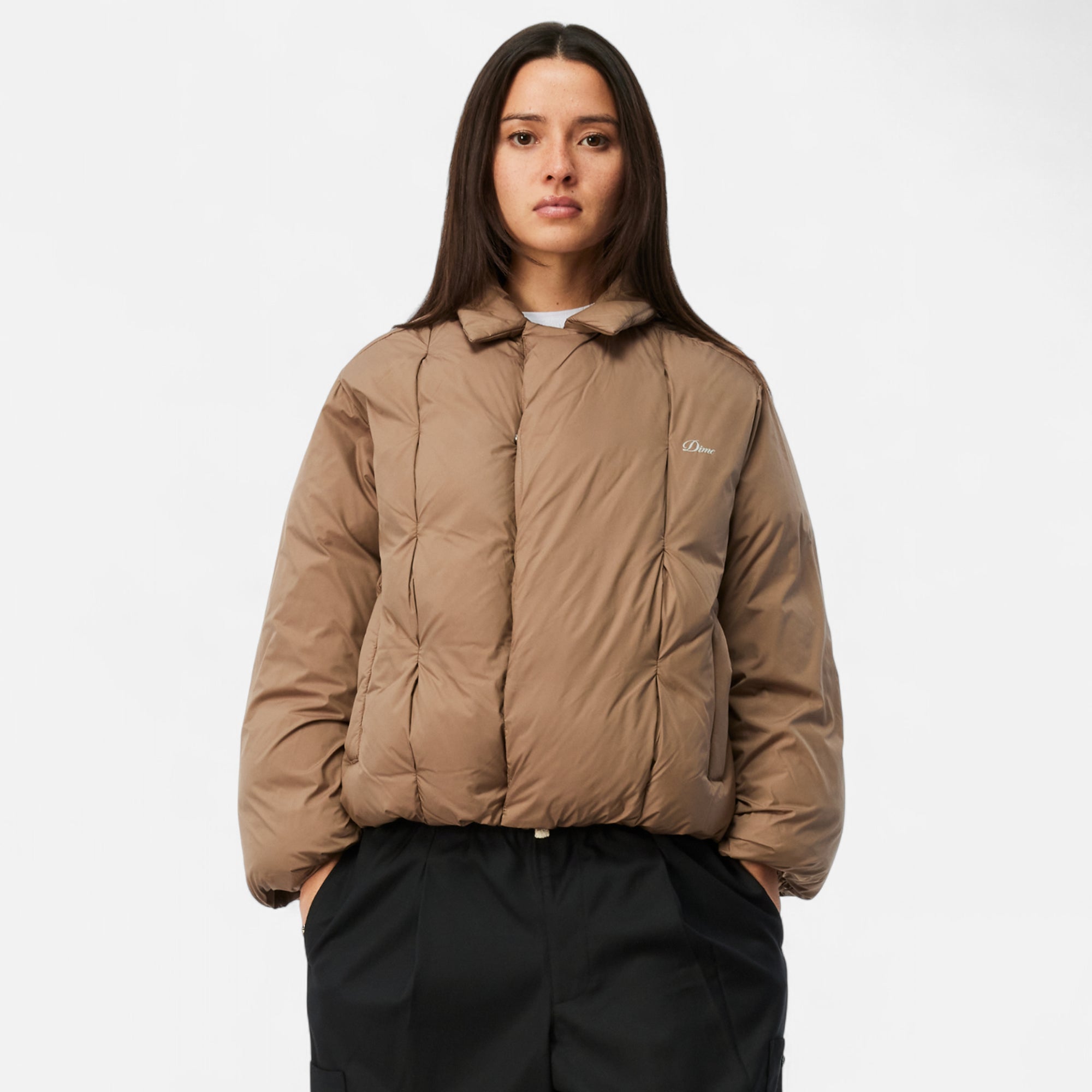 Dime Mens Pleated Puffer Jacket