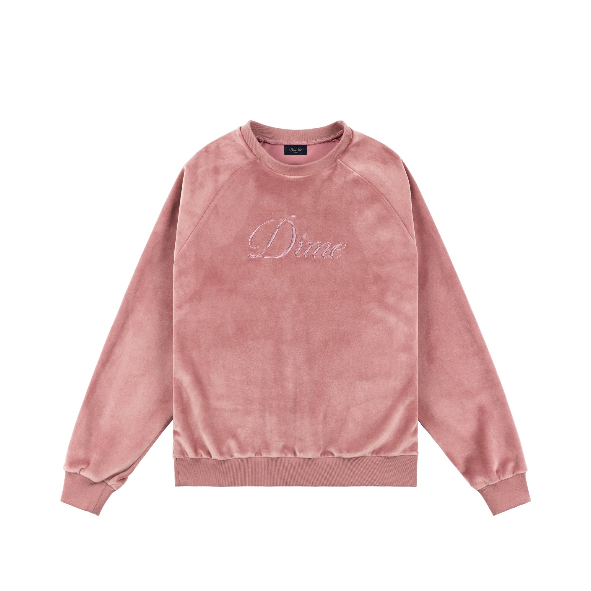 Dime Mens Cursive Velvet Crewneck
