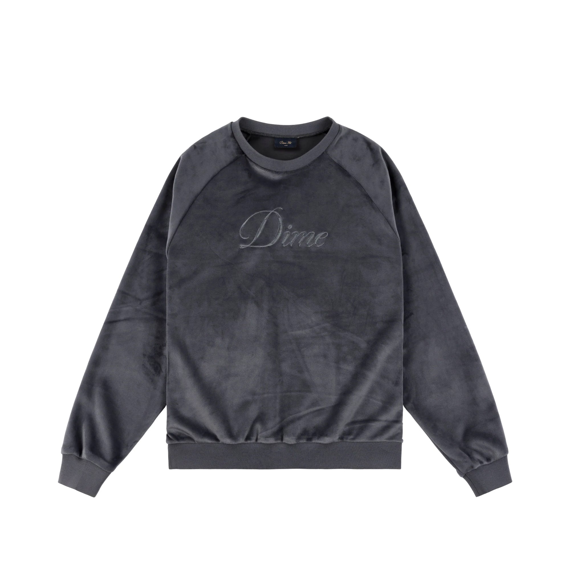 Dime Mens Cursive Velvet Crewneck