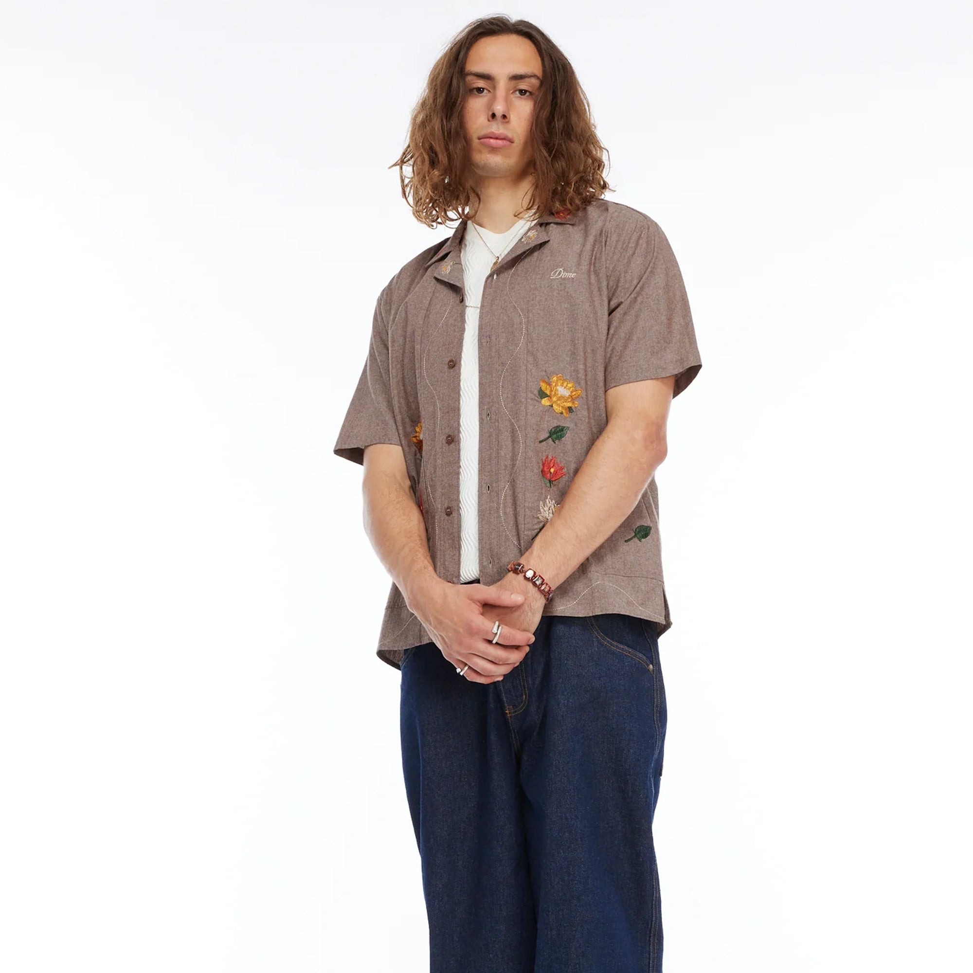 Dime Mens Lotus Button Up Shirt