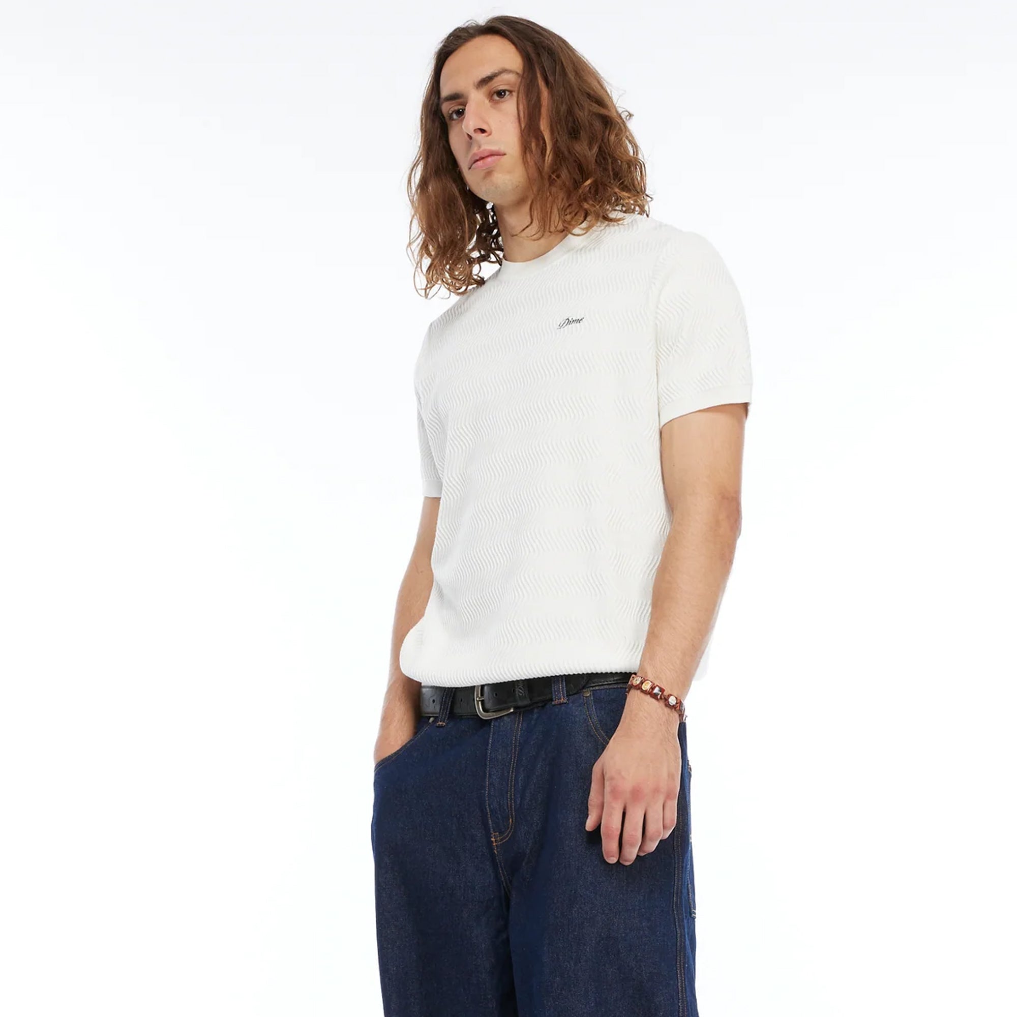 Dime Mens Wave Knit SS Shirt