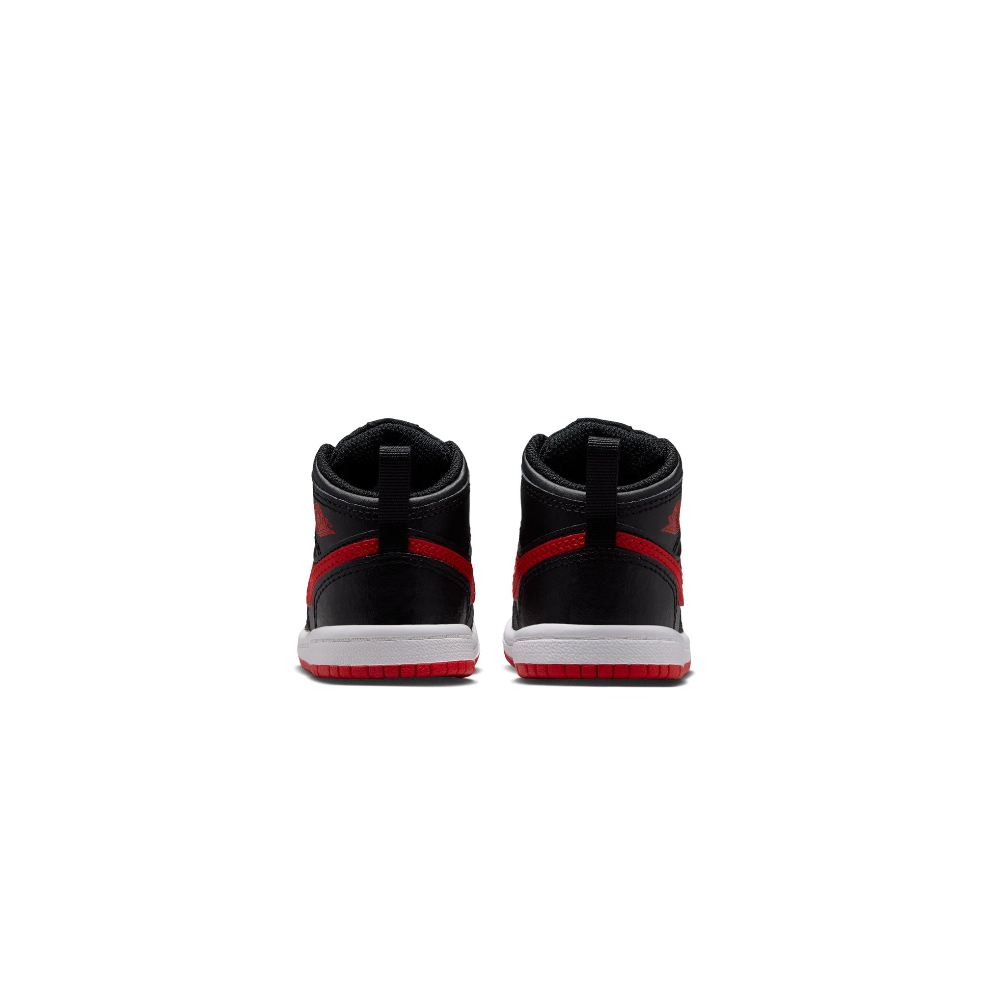 Black/university Red-white Sneakers on a white background