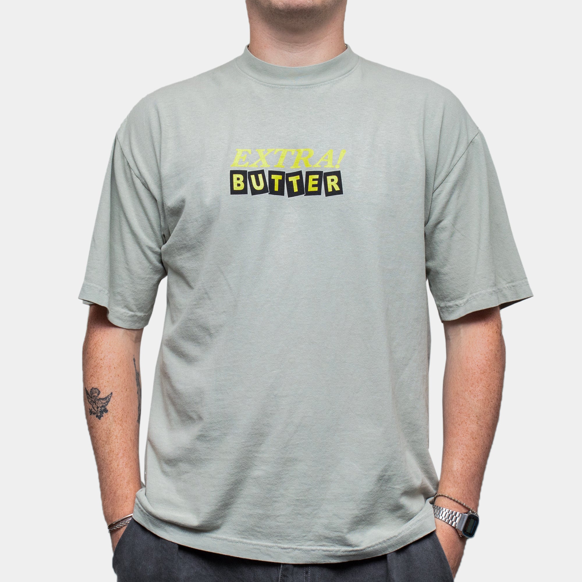 Extra Butter Front Page Tee