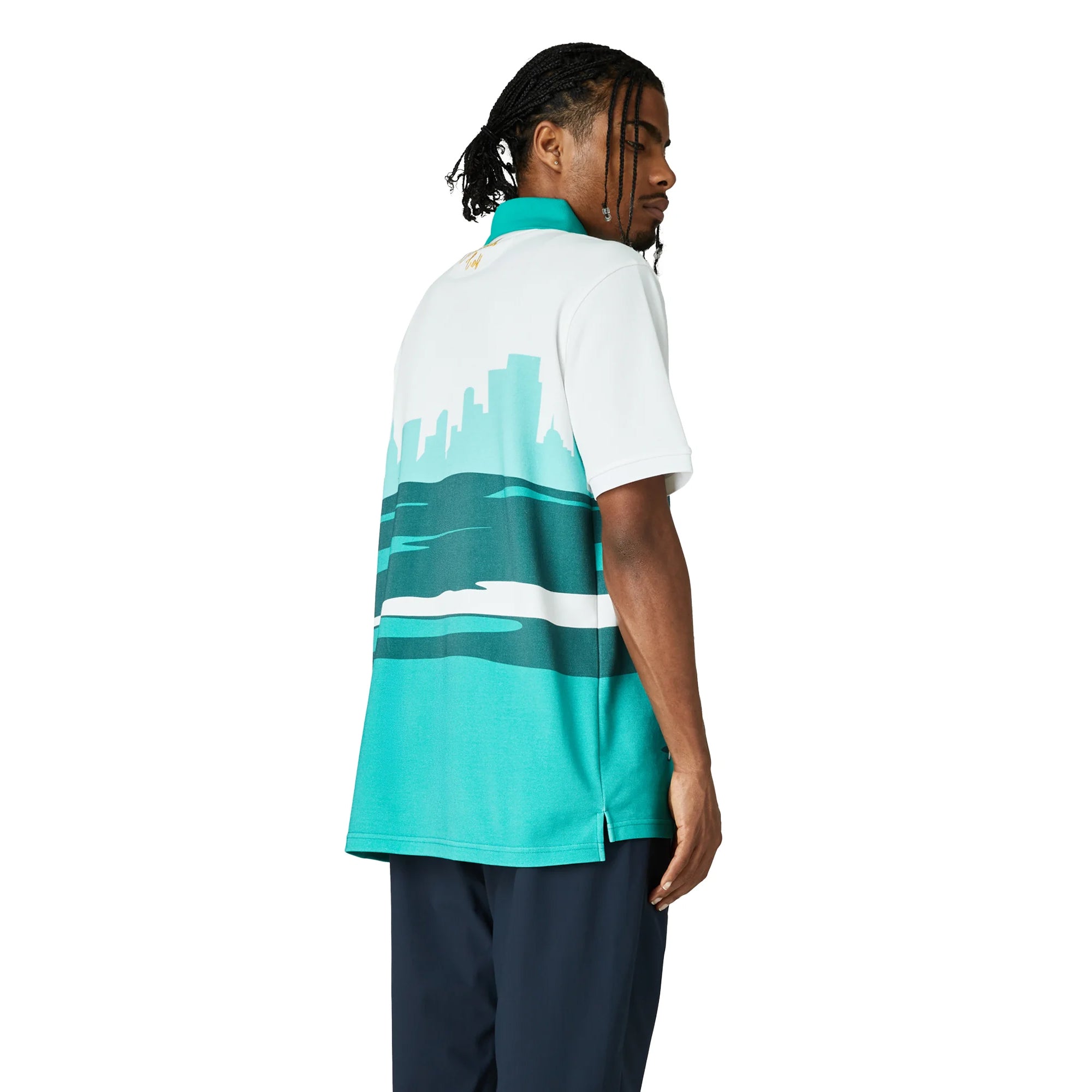 Eastside Golf Mens Graphic Pique Polo Shirt
