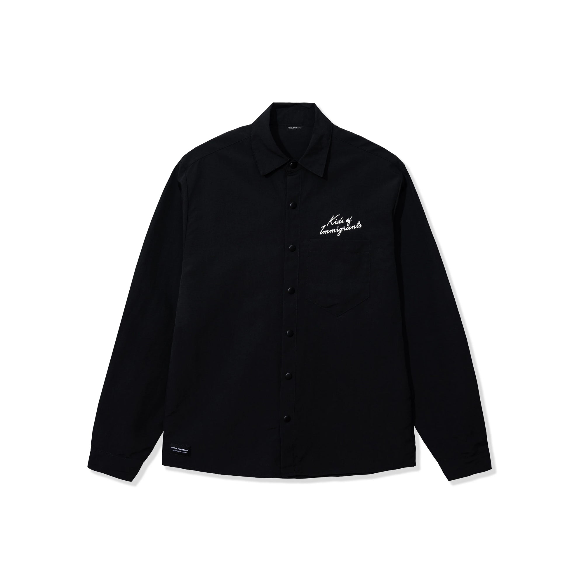 Kids of Immigrants Mens Script Nylon Shirt Jacket