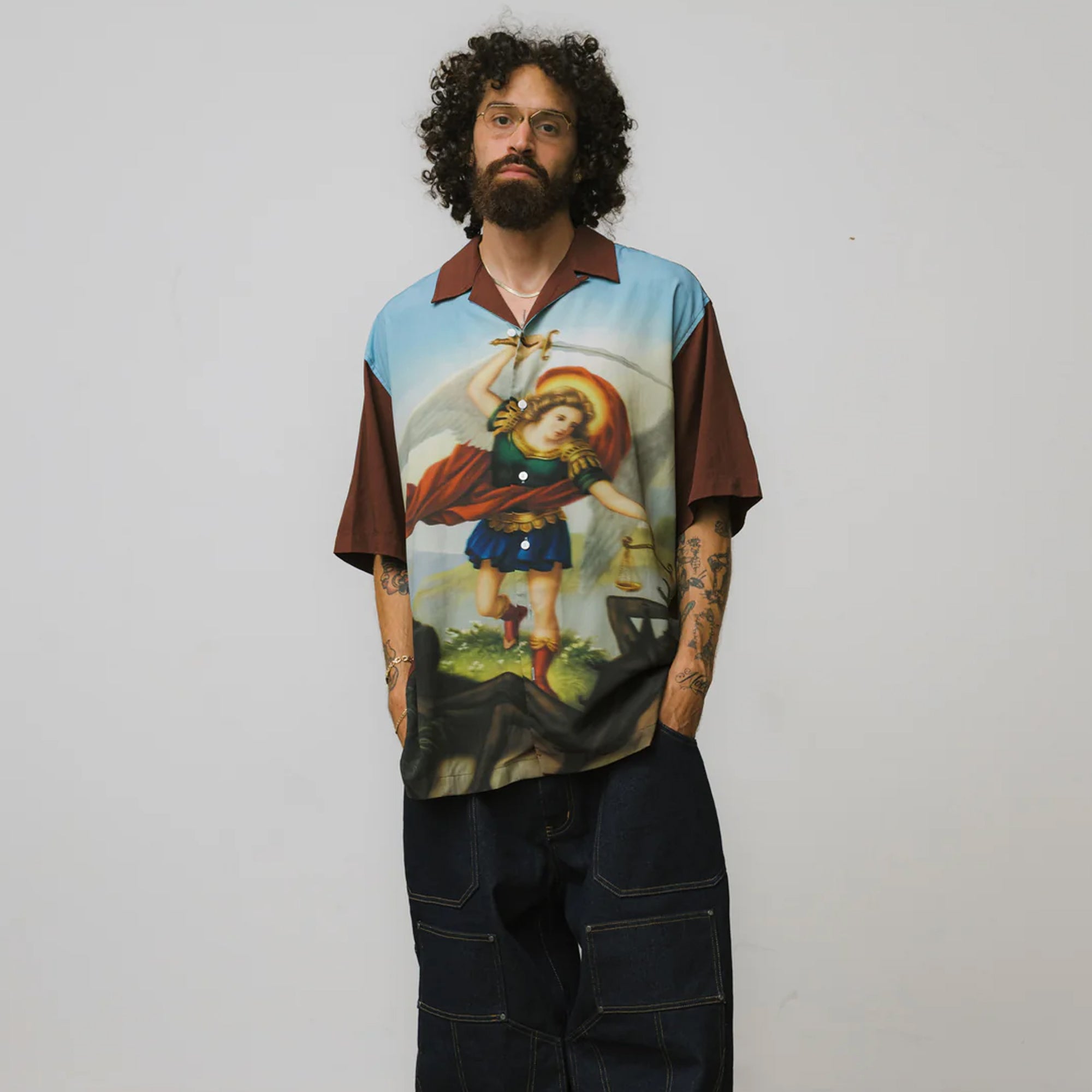 Brigade Mens ST.Michael Rayon Shirt