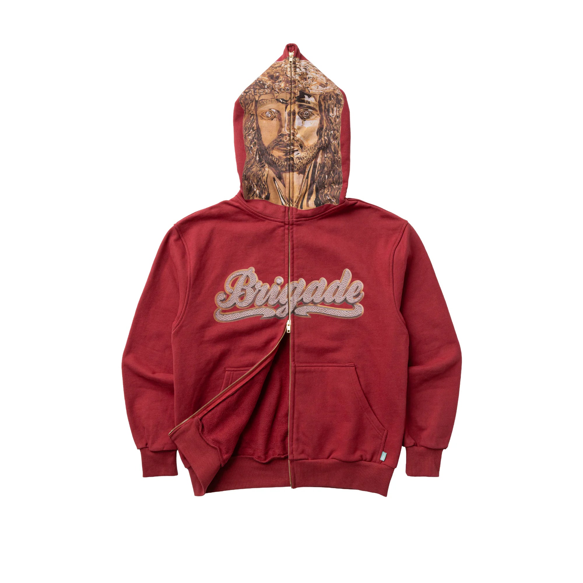Brigade Mens Jesus Piece Full Zip Hoodie