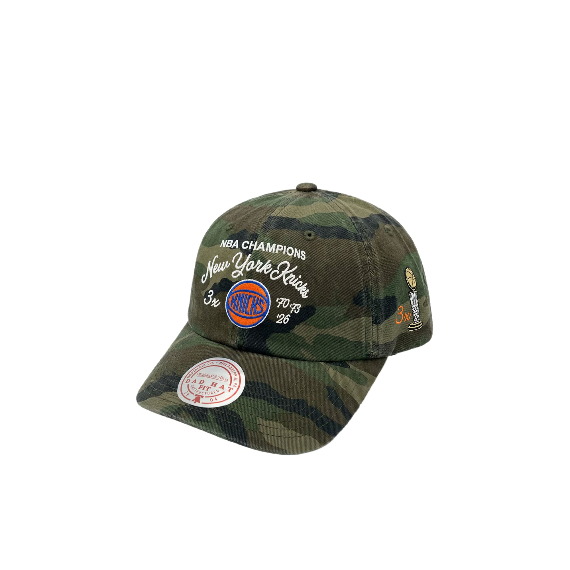 Mitchell & Ness x New York Knicks NBA Champions Script Dad Hat