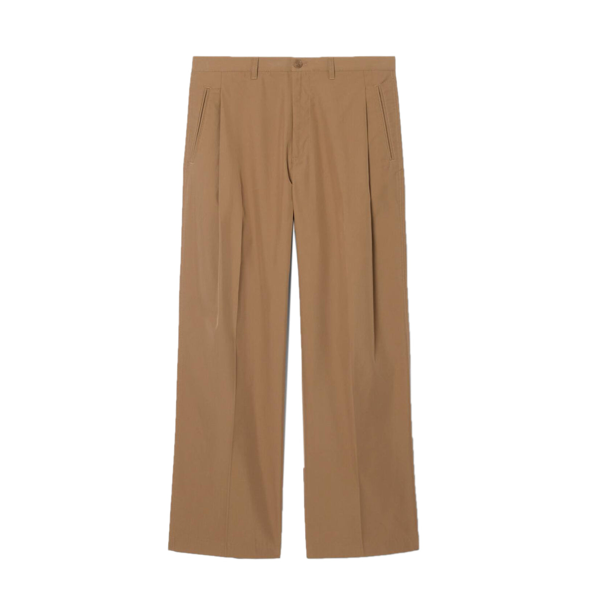 Lacoste Mens Loose Fit Pleated Twill Pants