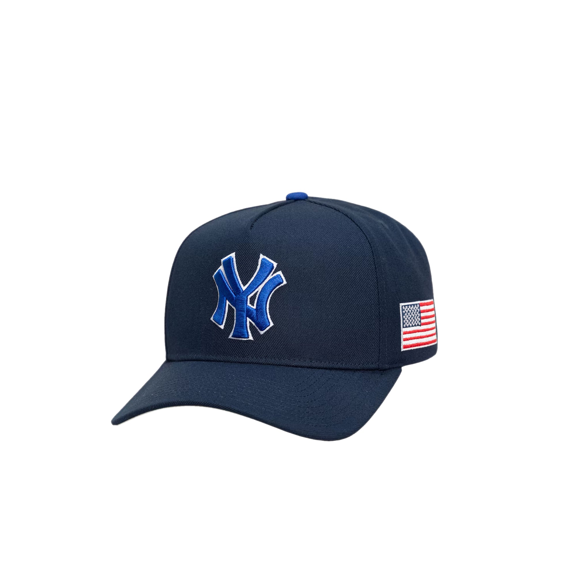 Navy hat on a white background 
