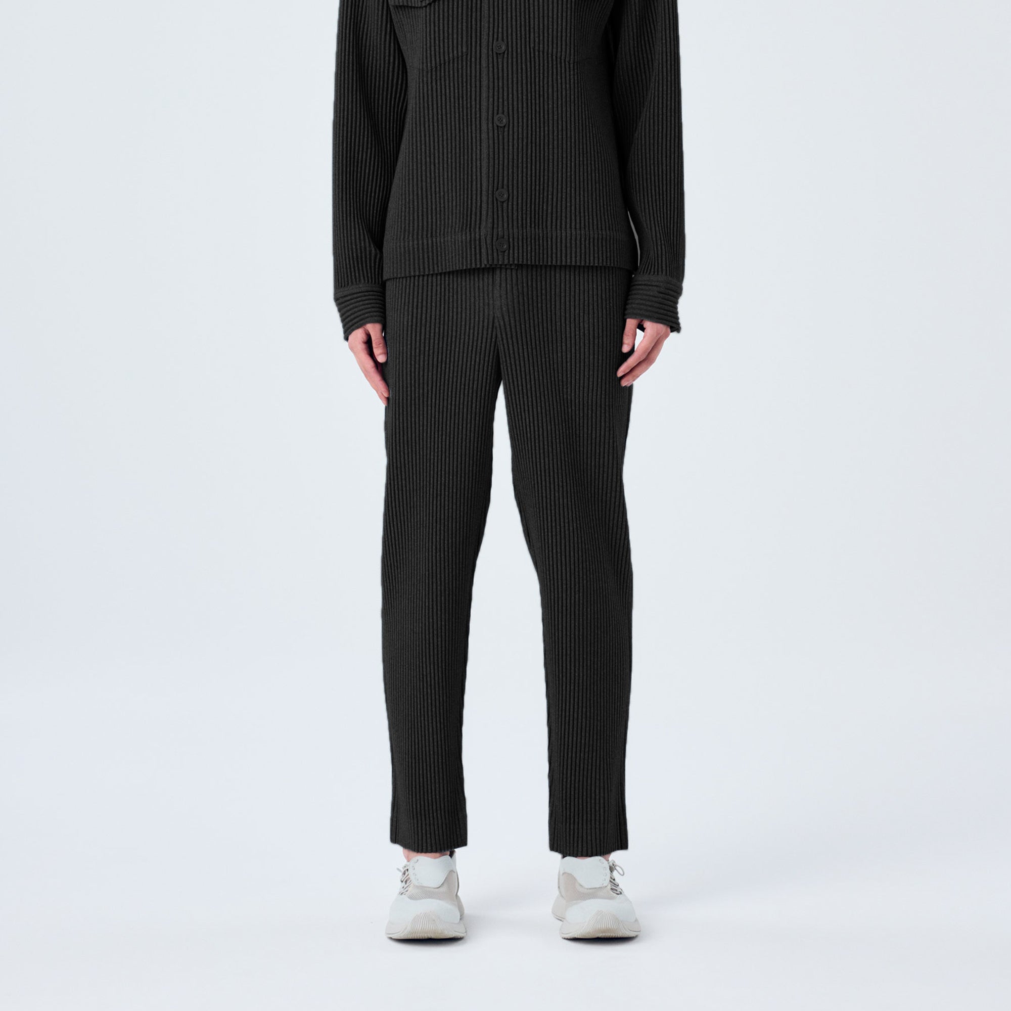 Homme Plissé Issey Miyake Mens Wool-Like Pleat Pants