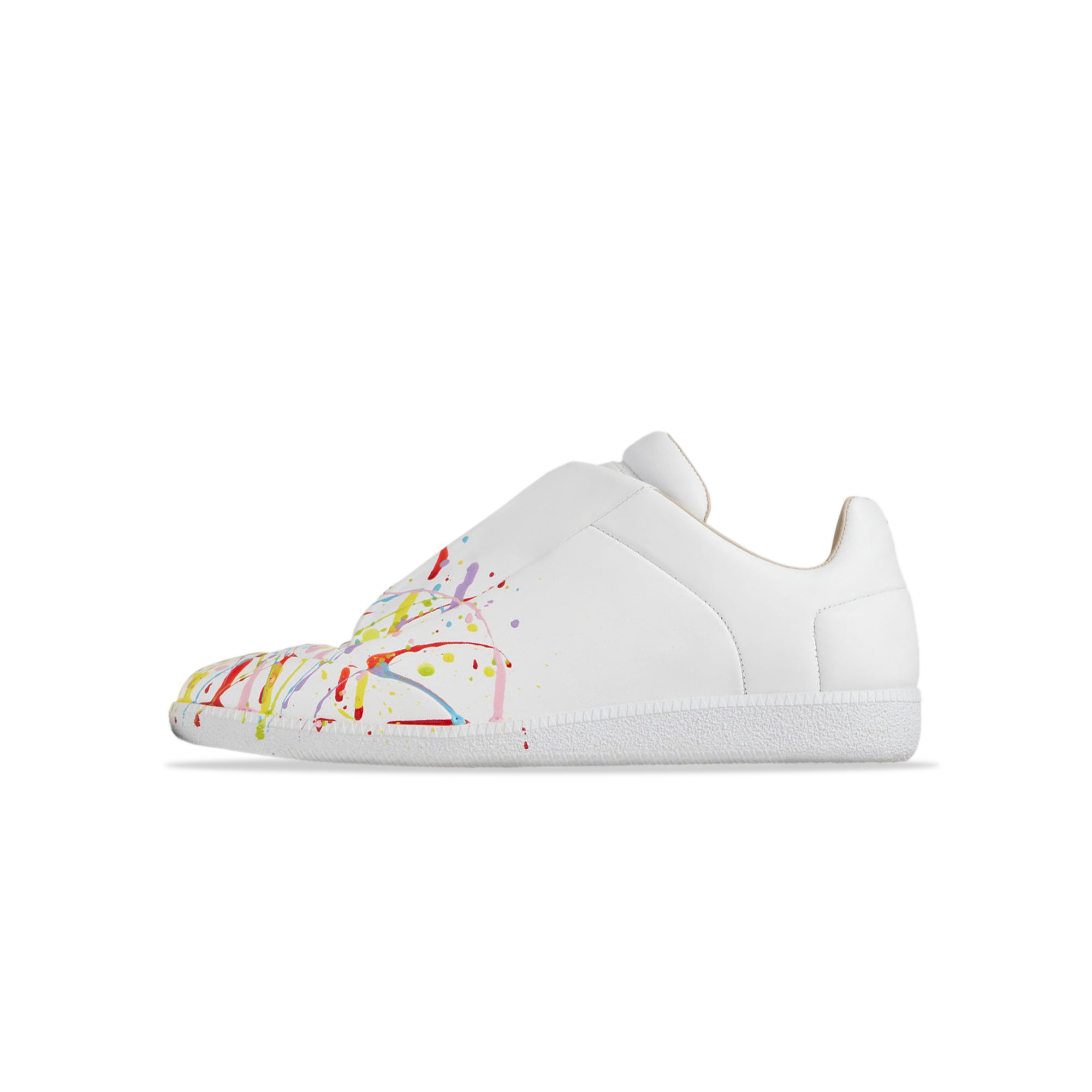 White/Multicolor Sneakers on a white background