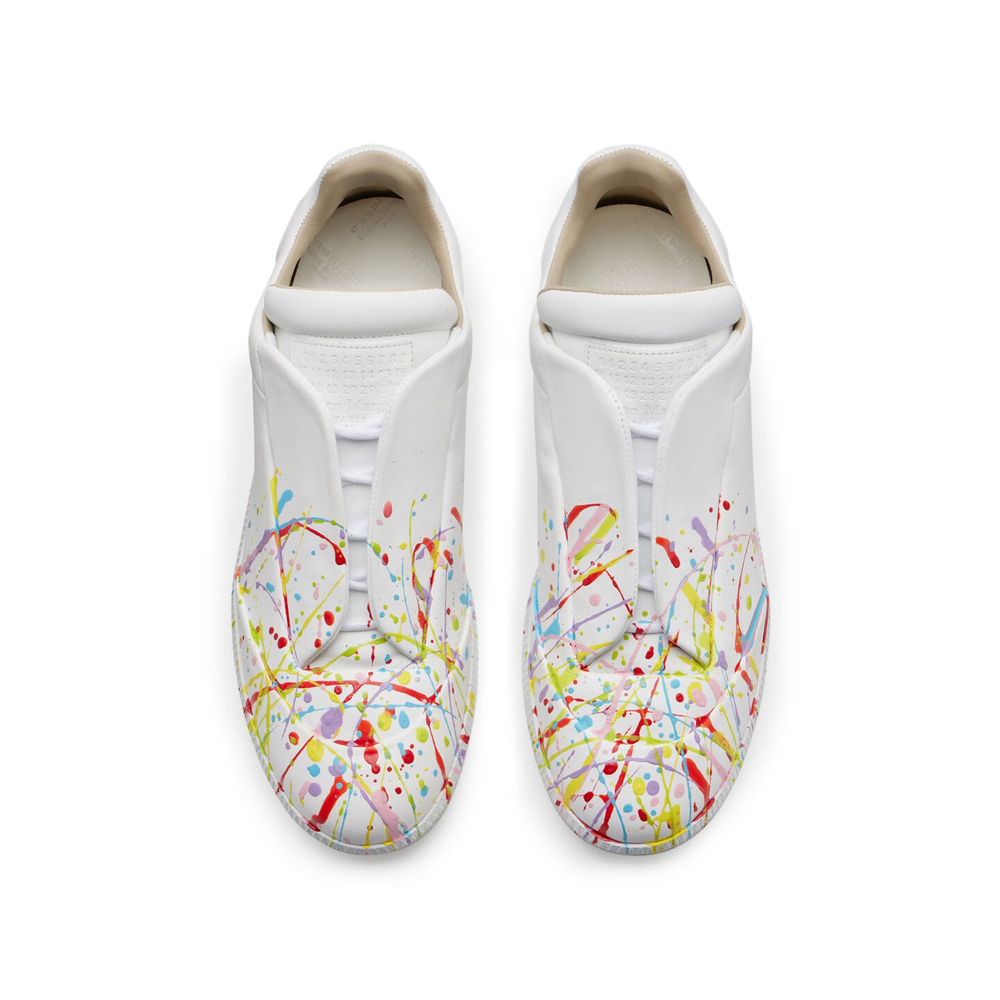 White/Multicolor Sneakers on a white background