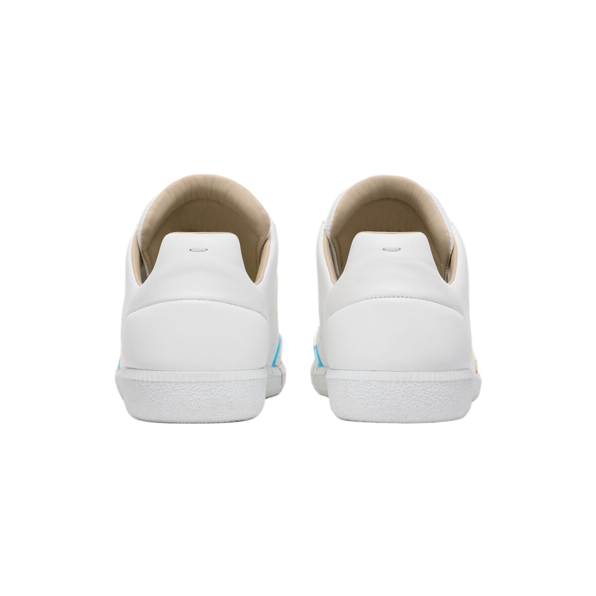 White/Multicolor Sneakers on a white background