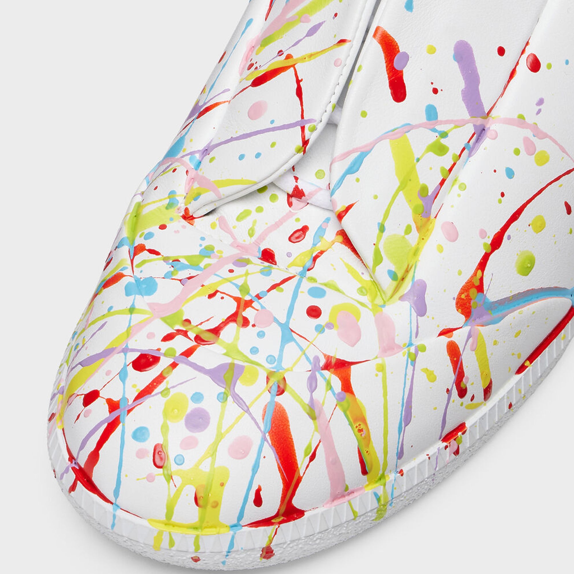 White/Multicolor Sneakers on a white background