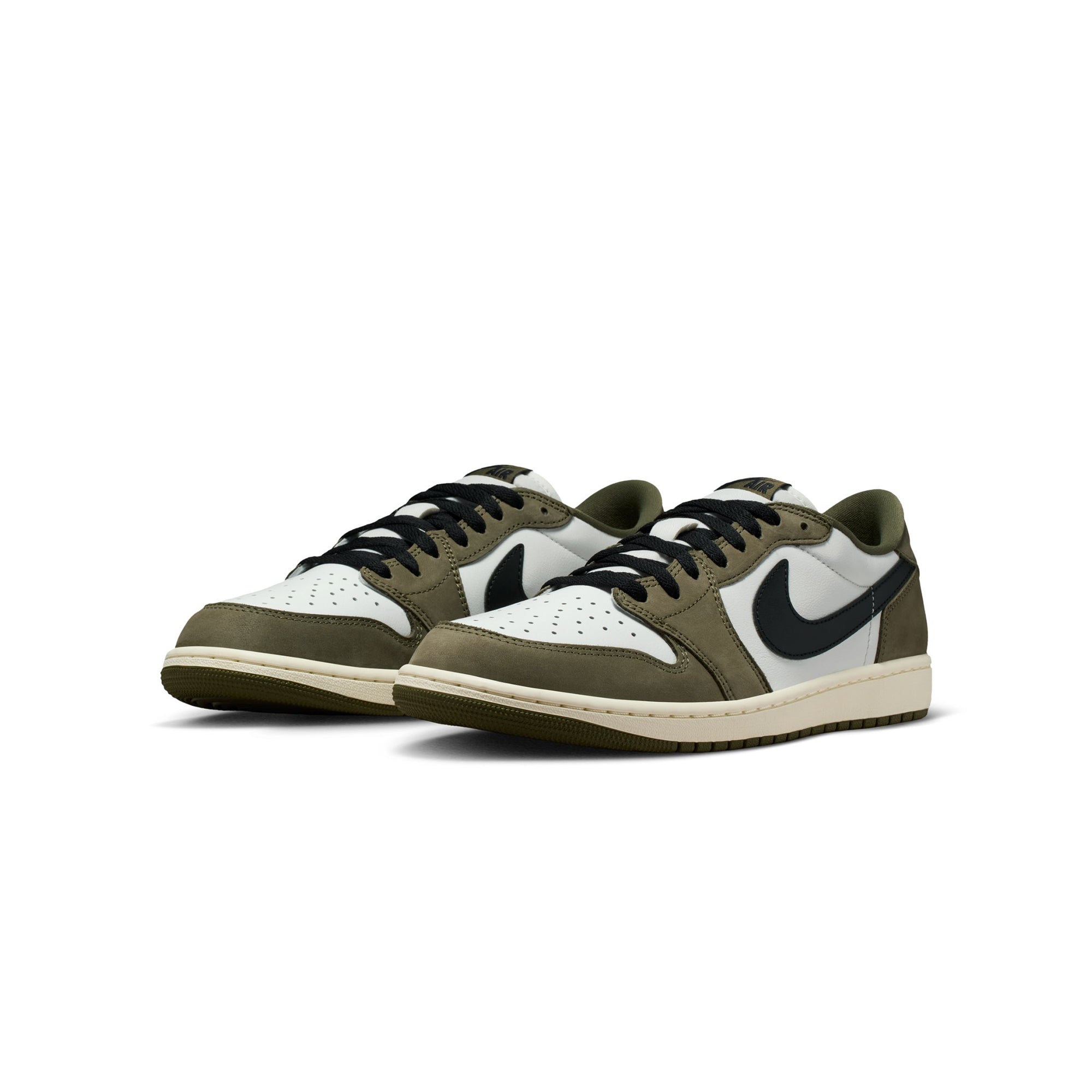 Air Jordan 1 Mens Retro Low "Medium Olive" Shoes