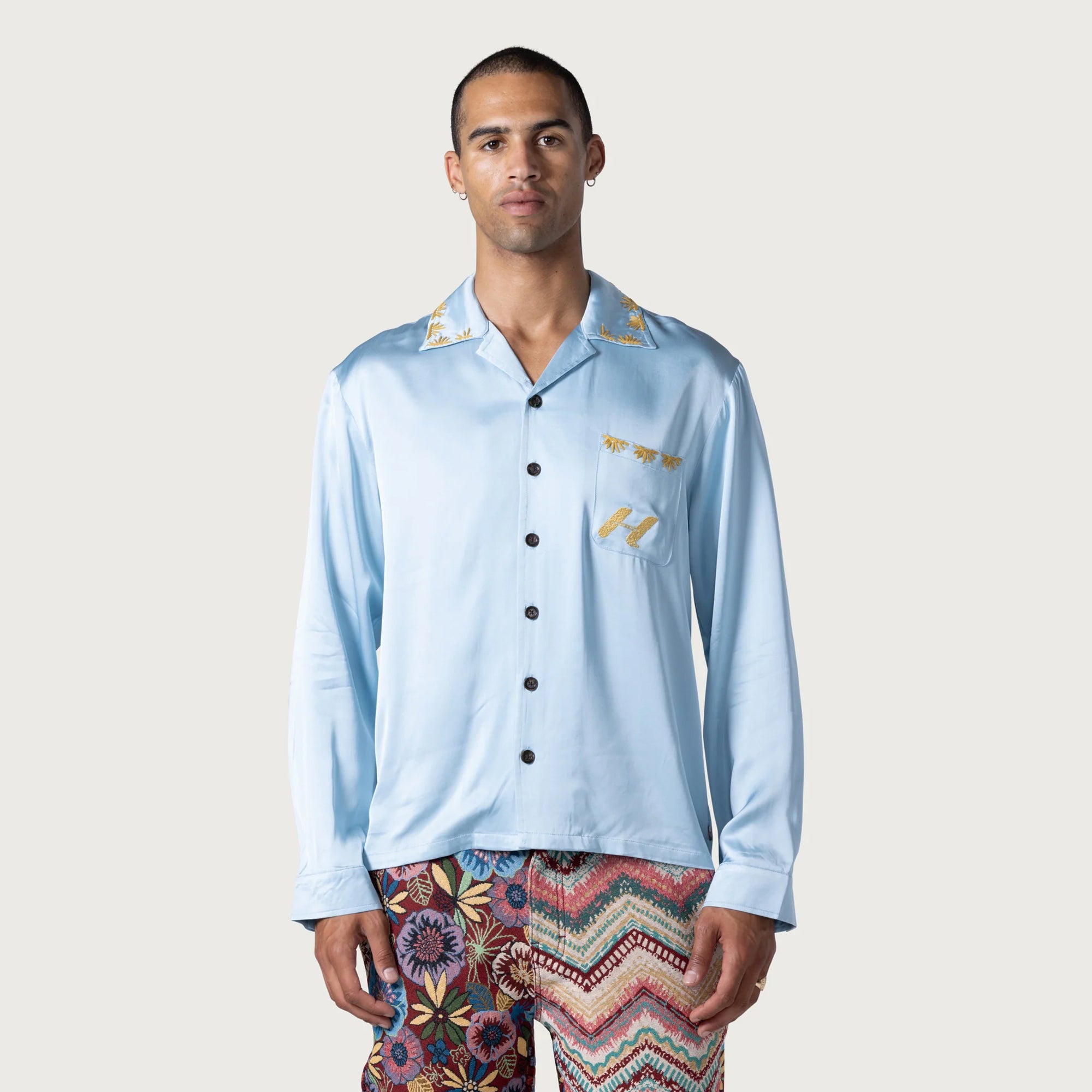 Honor The Gift Mens Palm Stitch LS Button Up