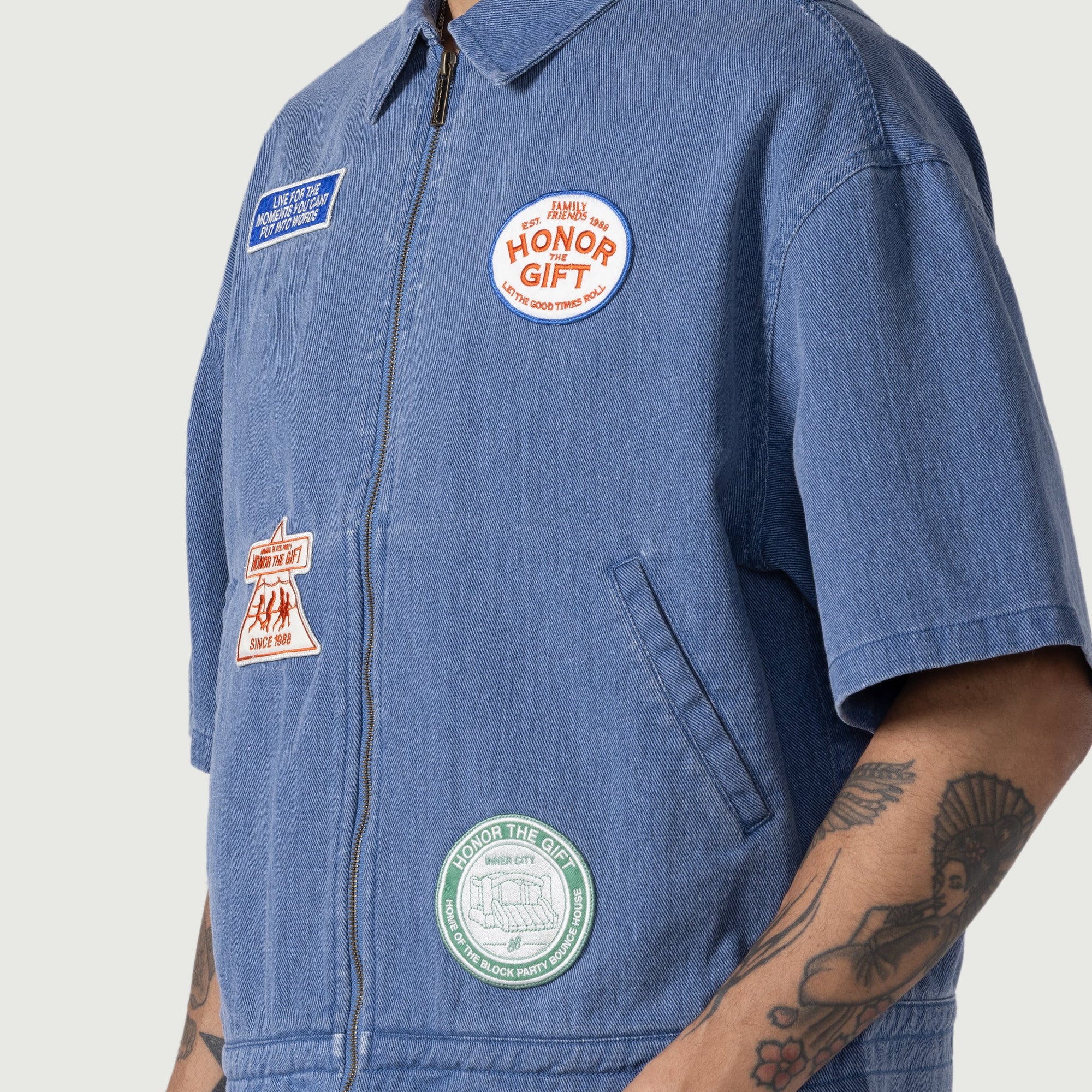Honor The Gift Mens Twill Full Zip Shirt