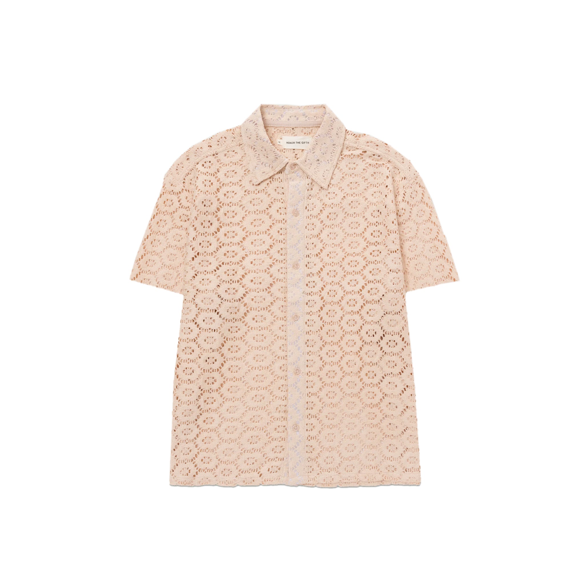 Honor The Gift Mens Crochet Button Up Shirt