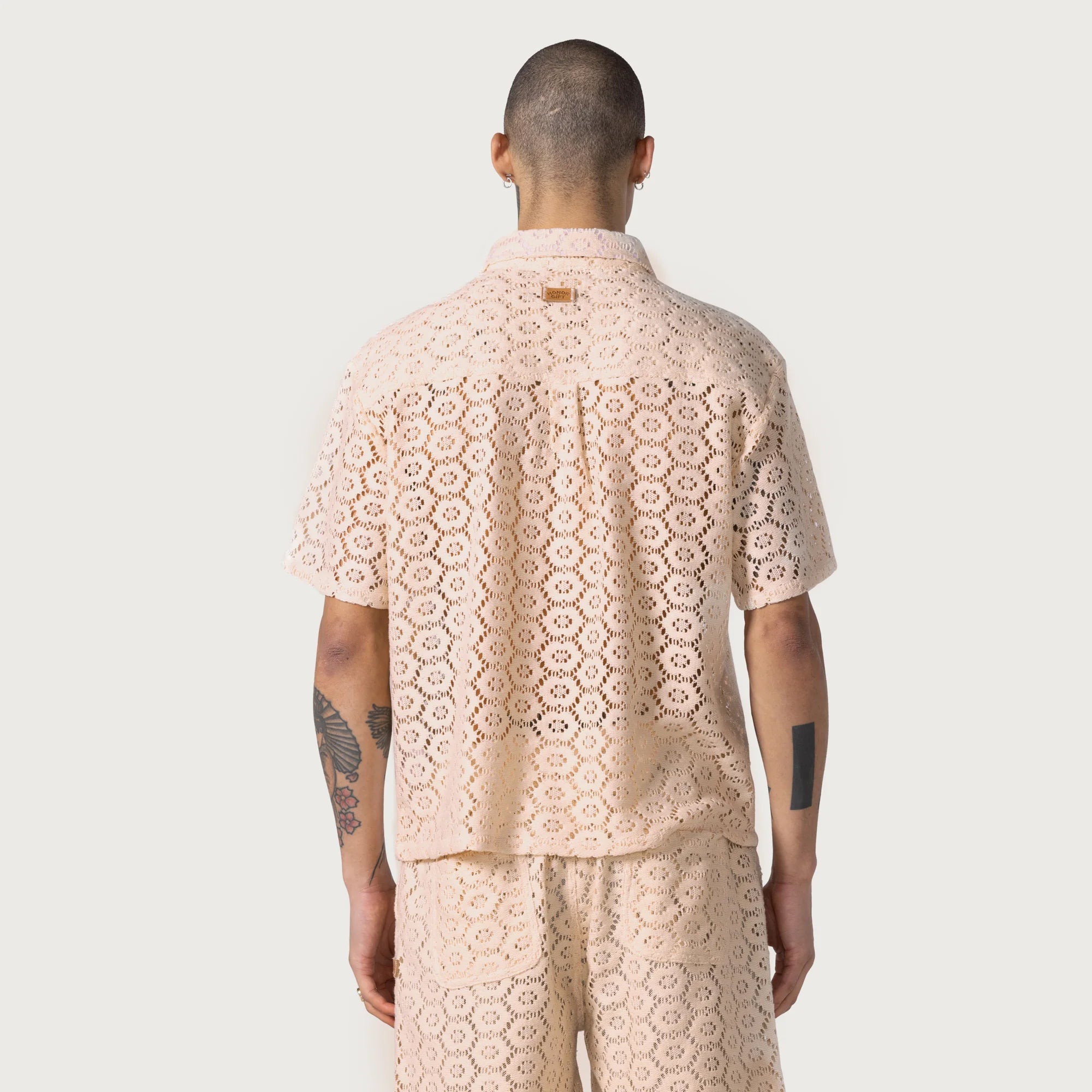 Honor The Gift Mens Crochet Button Up Shirt