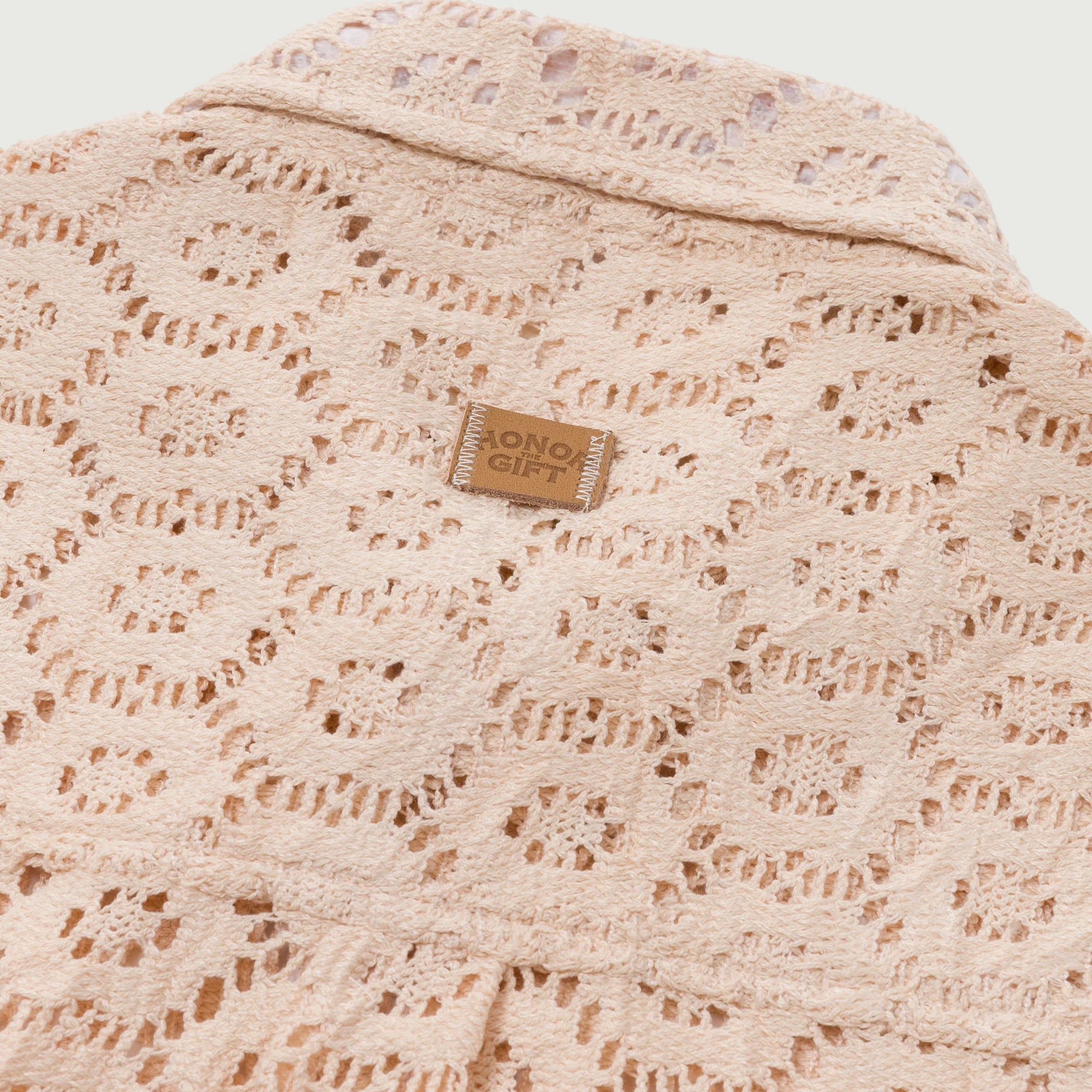 Honor The Gift Mens Crochet Button Up Shirt