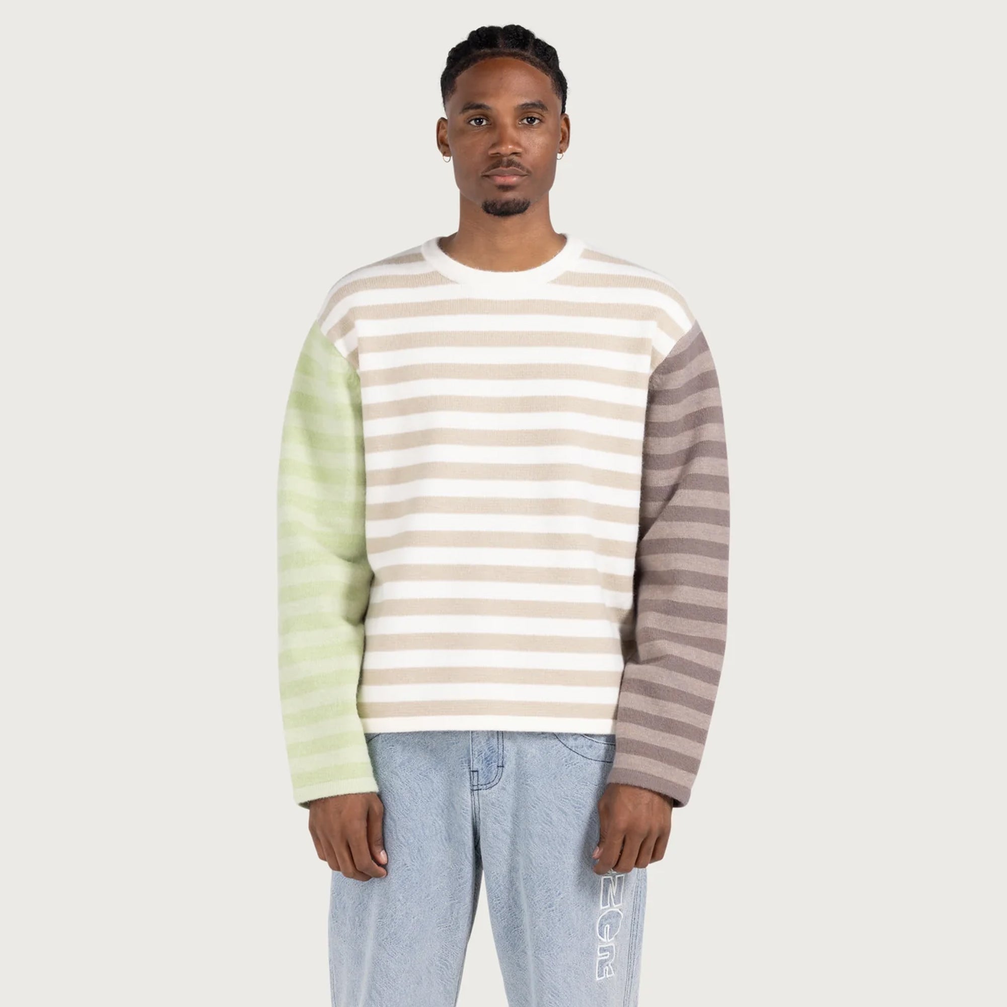 Honor The Gift Mens Multi Stripe Crew Longsleeve