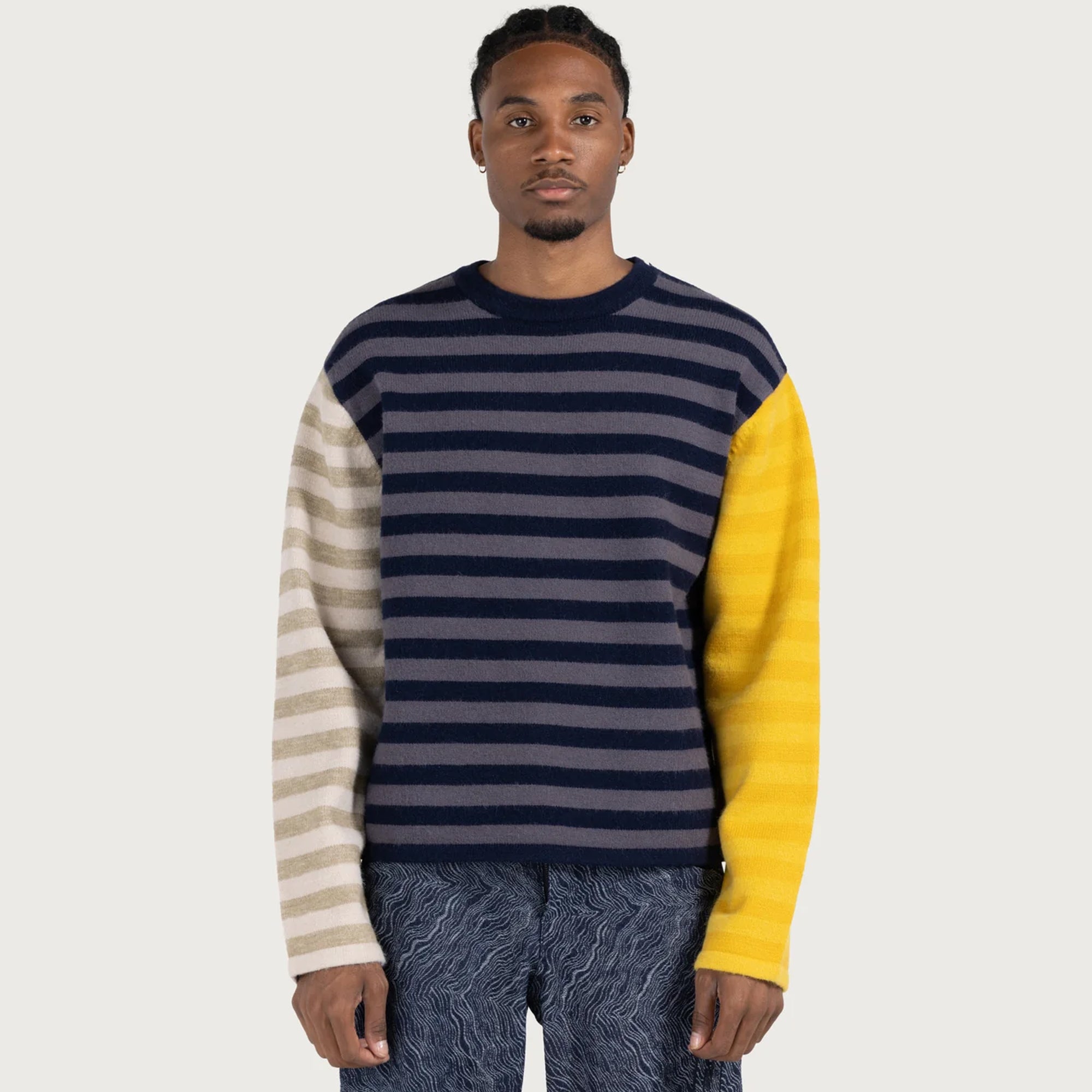 Honor The Gift Mens Multi Stripe Crew Longsleeve