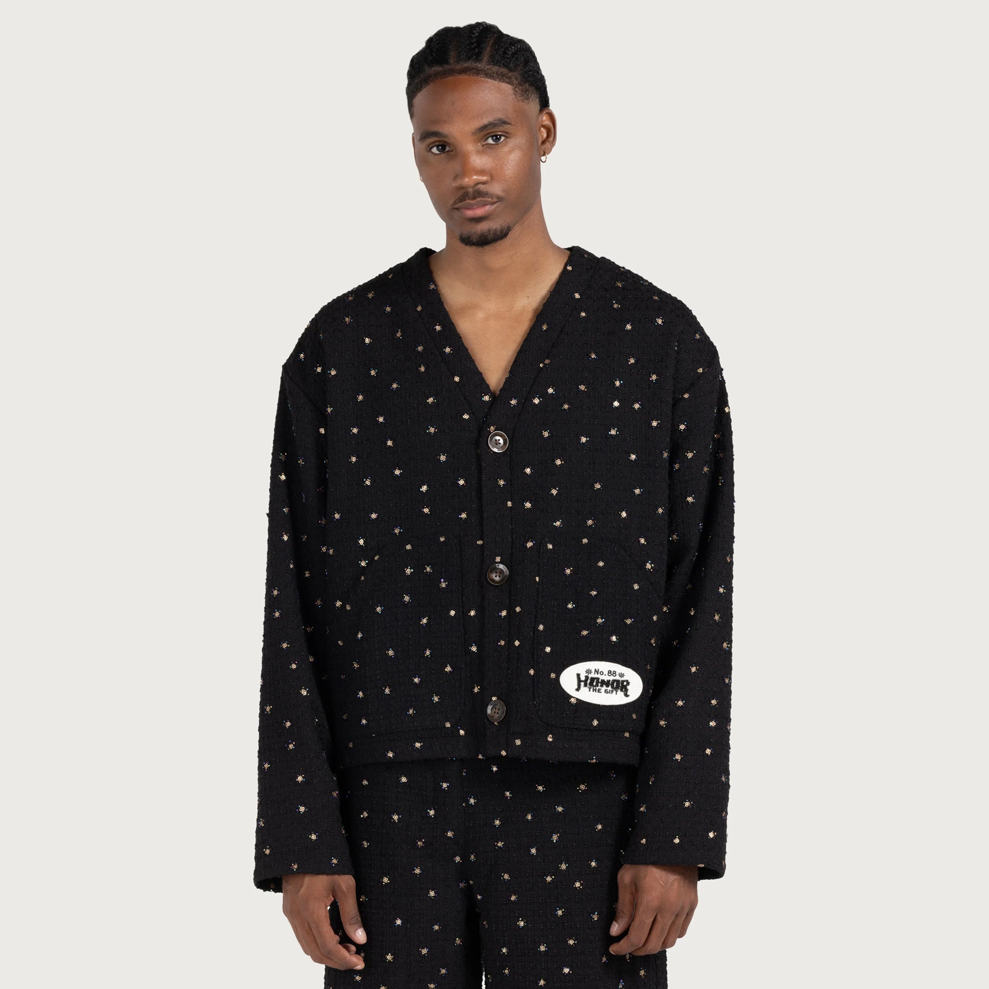 Honor The Gift Mens Beaded Cardigan